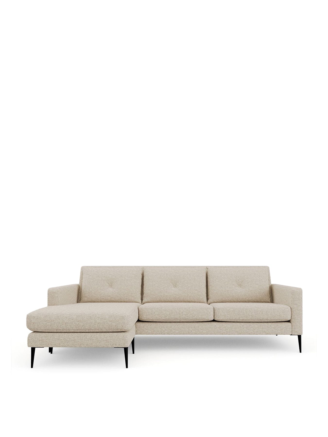 Brunel Tessuta Oatmeal Large Corner Chaise Sofa