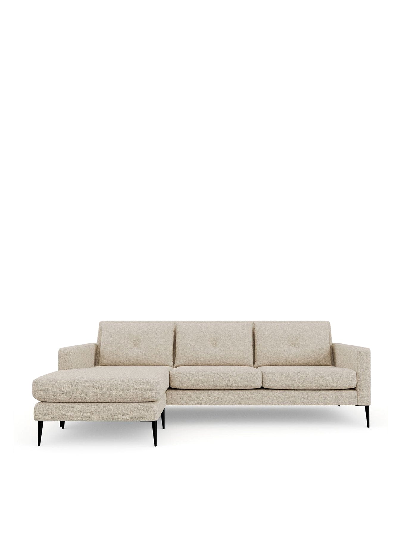 Brunel Tessuta Oatmeal Large Corner Chaise Sofa