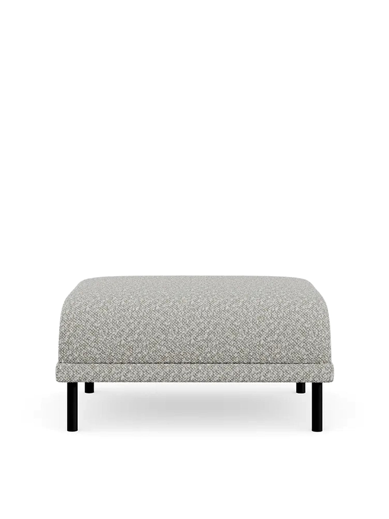 Harri Chunky Bouclé Footstool Ecru