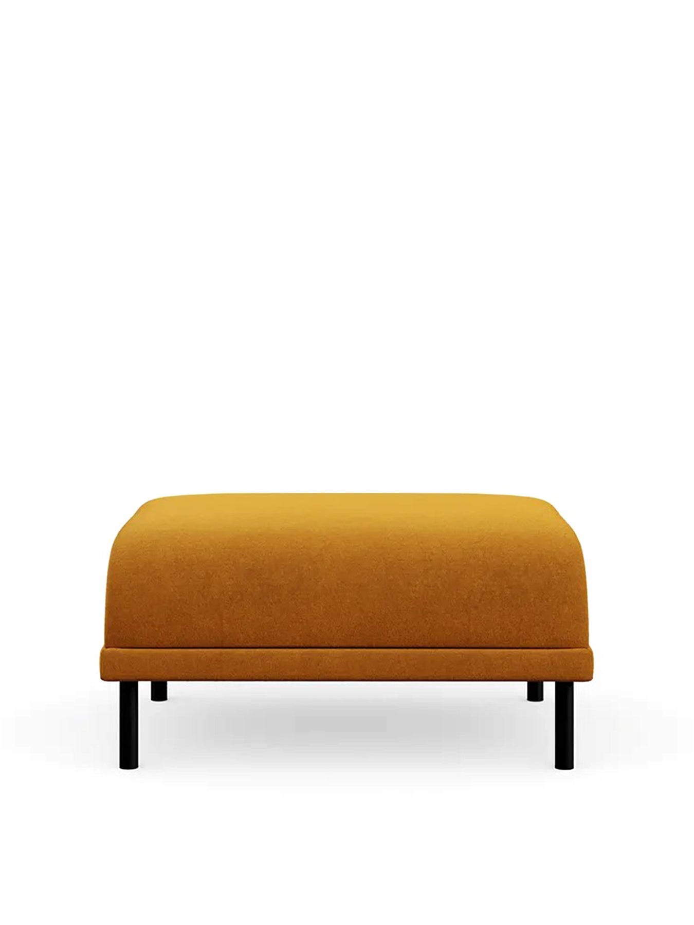 Harri Velvet Footstool Smart Luxe Cognac