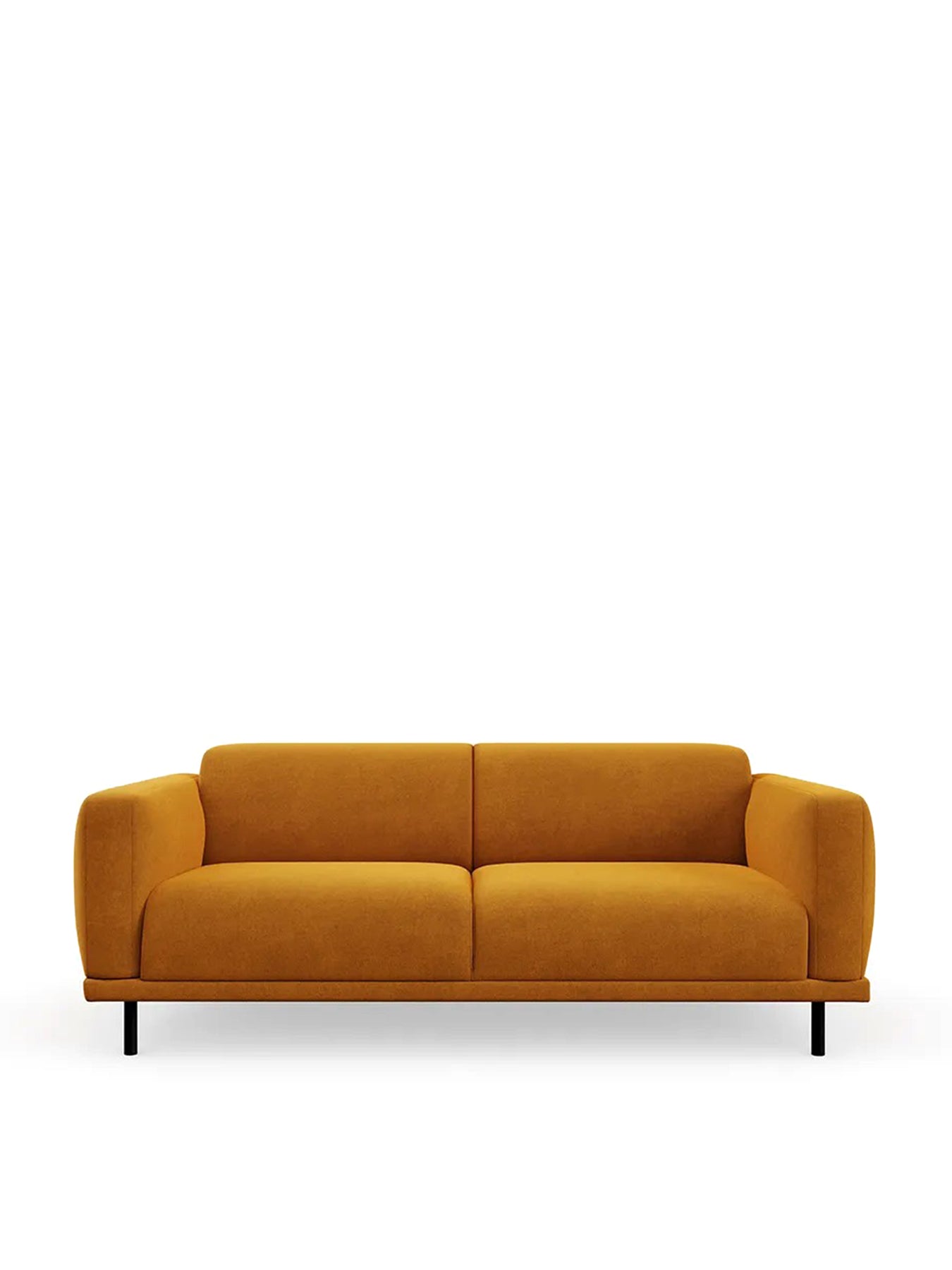 Harri Velvet 3-Seater Sofa Smart Luxe Cognac