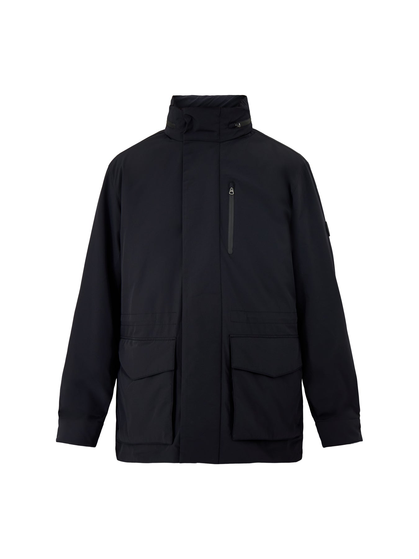 Double Mid Length Jacket Black