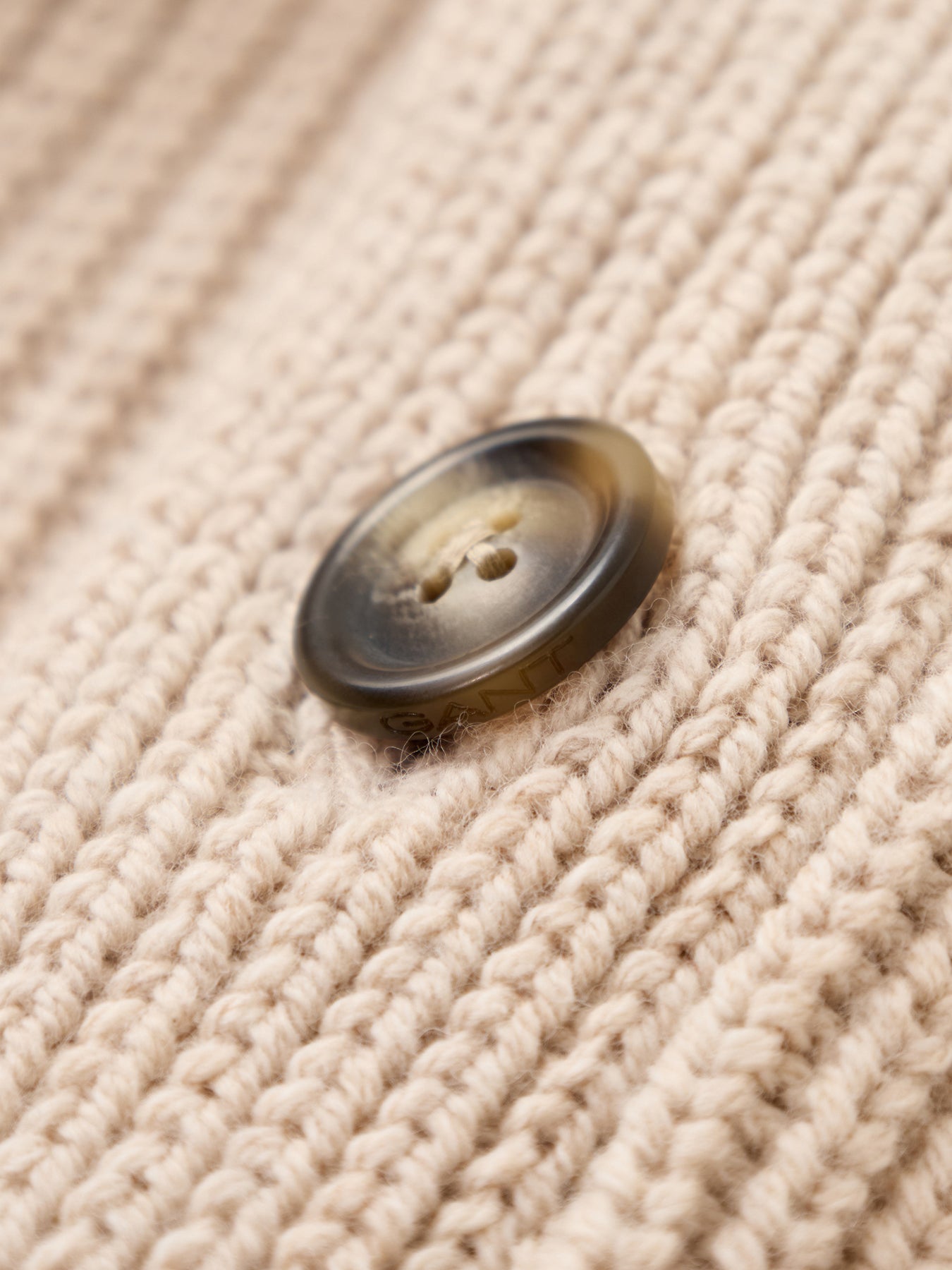 Wool-Blend Shawl Collar Cardigan Light Beige