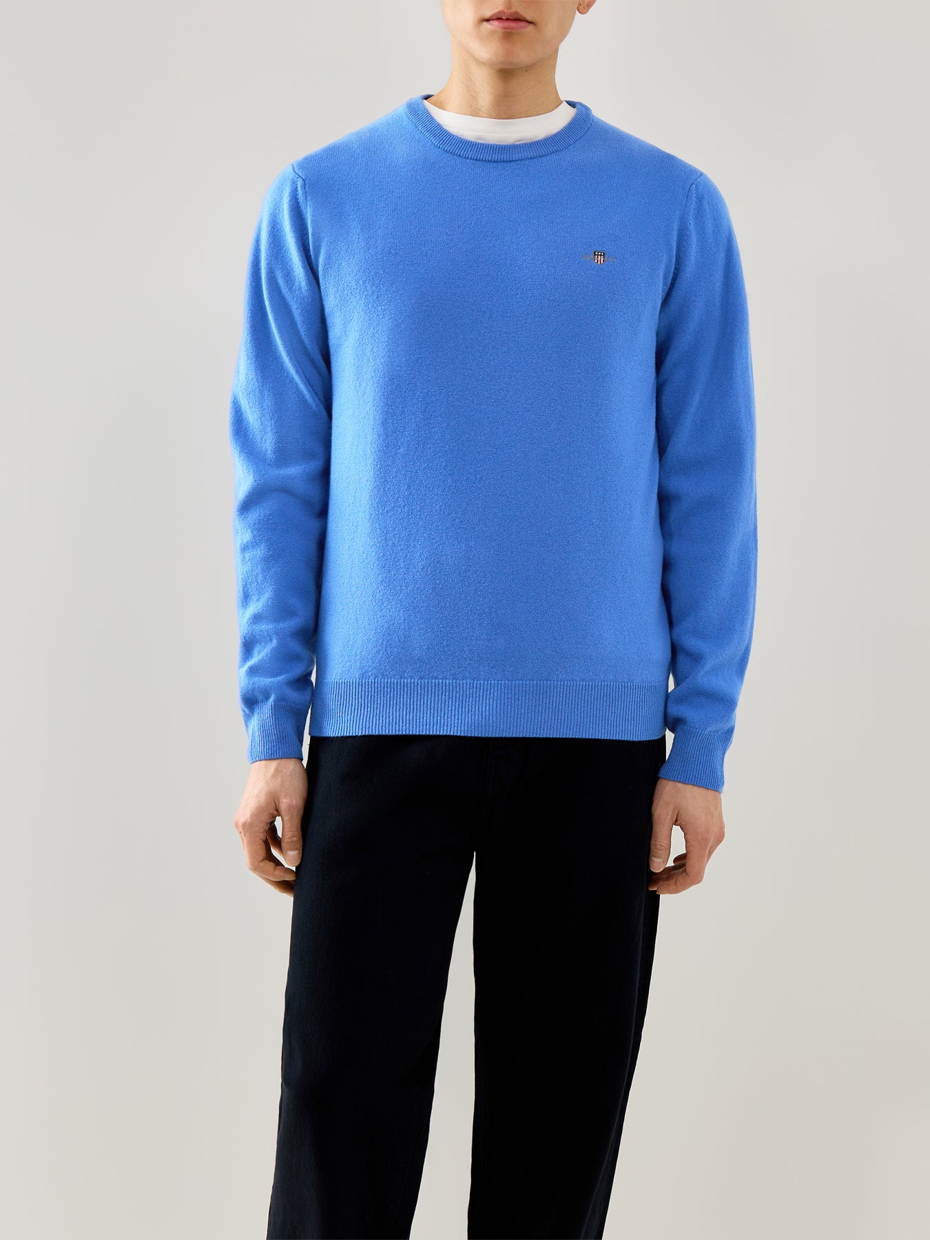 Superfine Lambswool C-Neck Blue