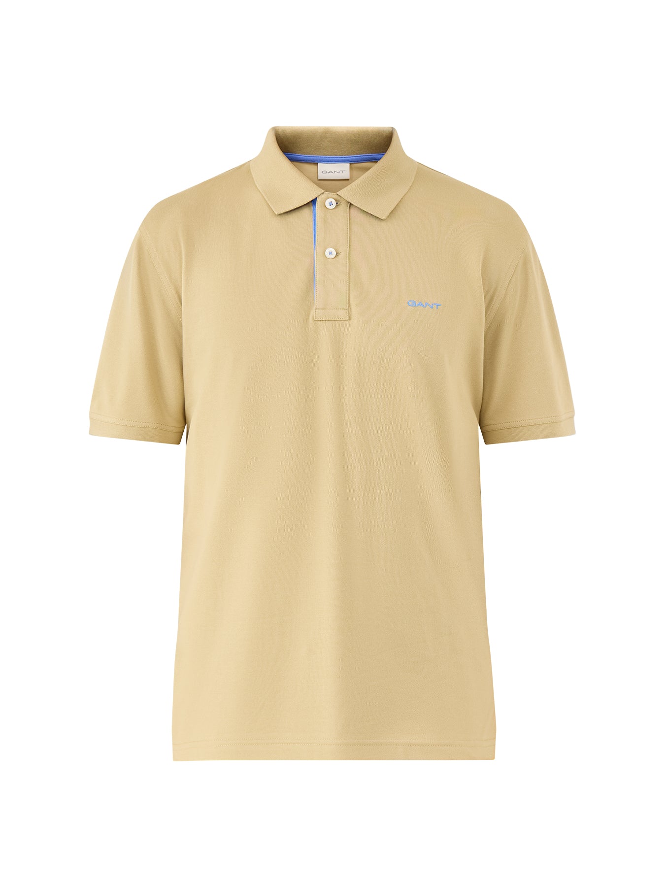 Contrast Pique Polo Woody Beige