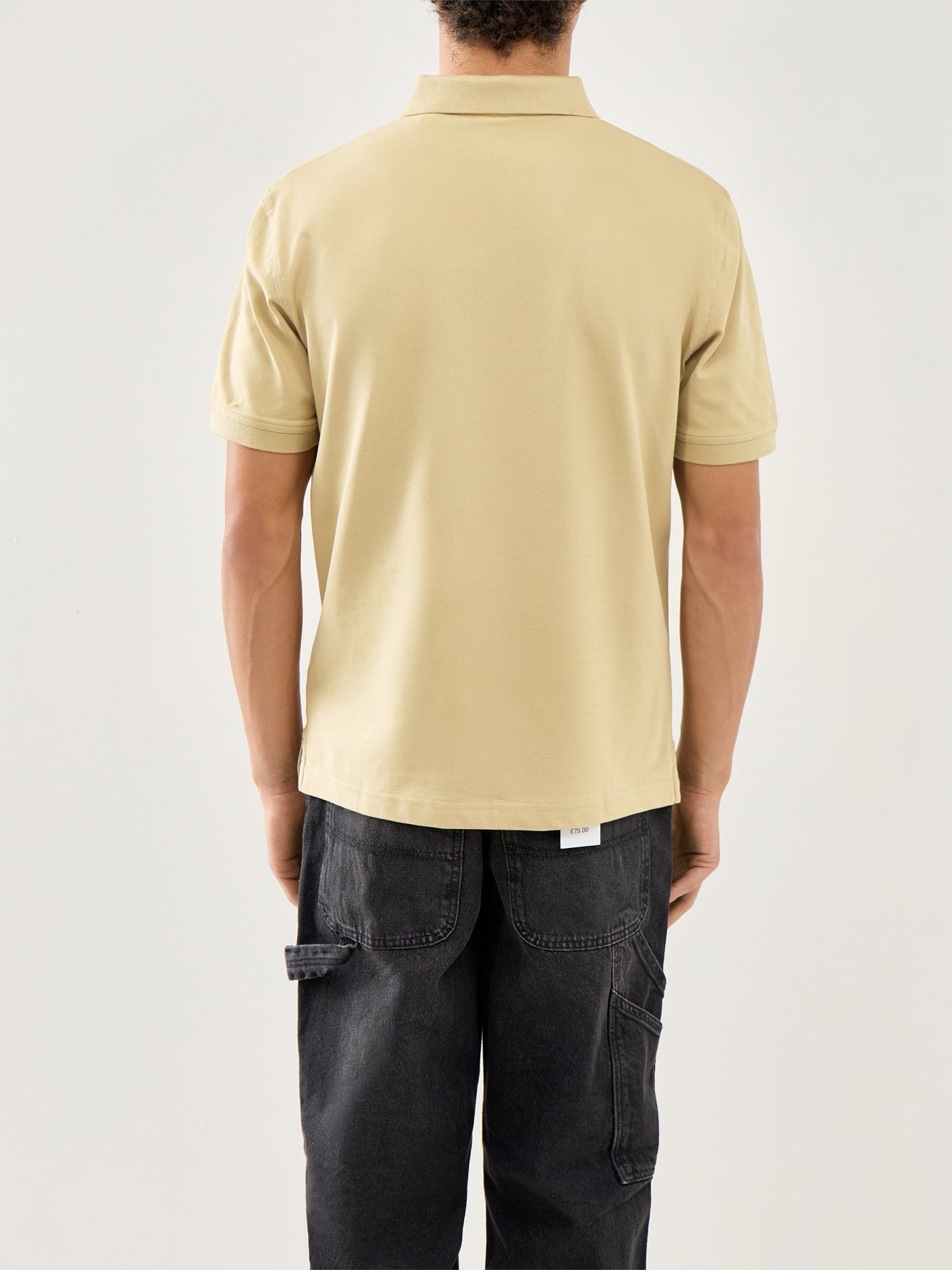 Contrast Pique Polo Woody Beige