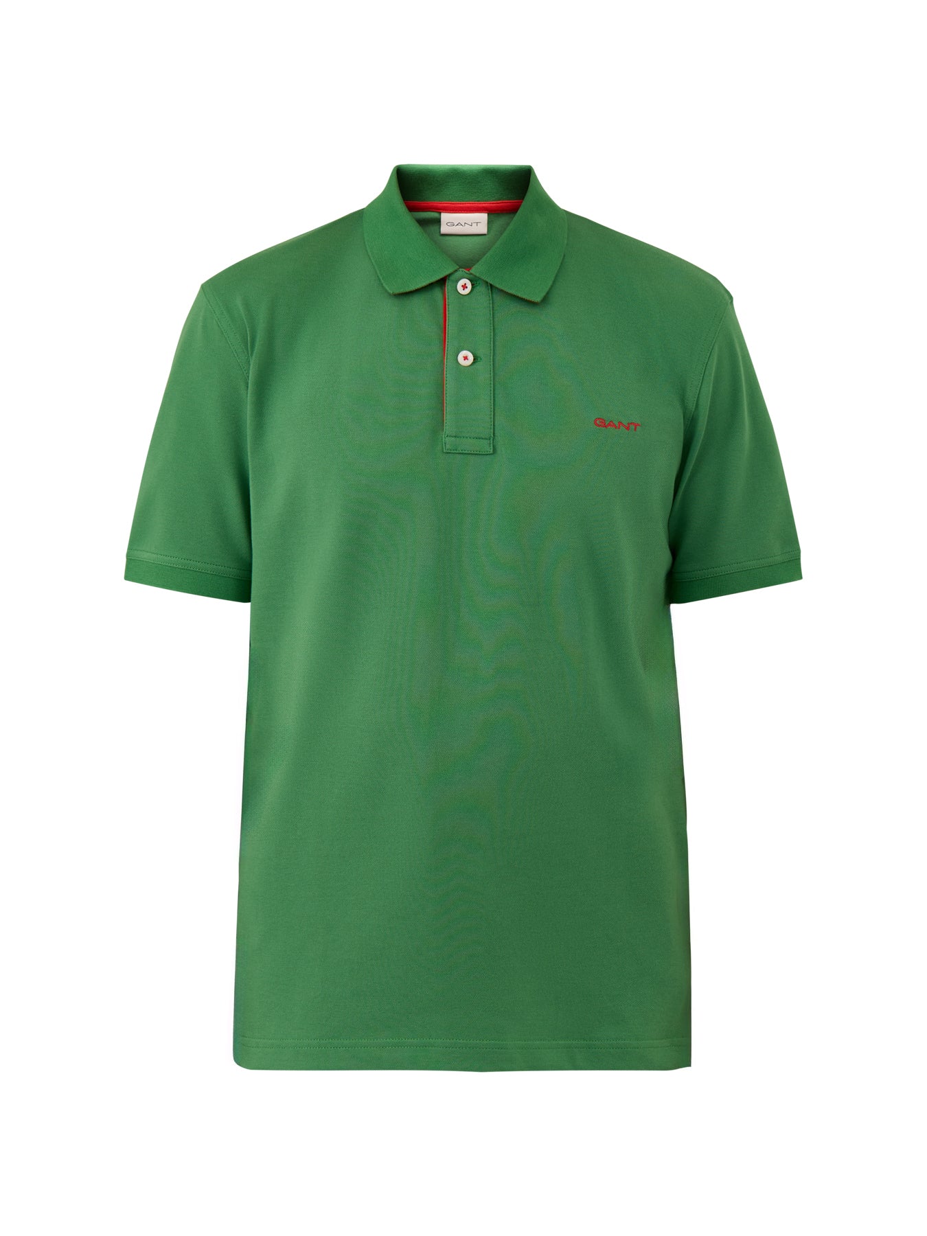 Contrast Pique Polo Grass Green