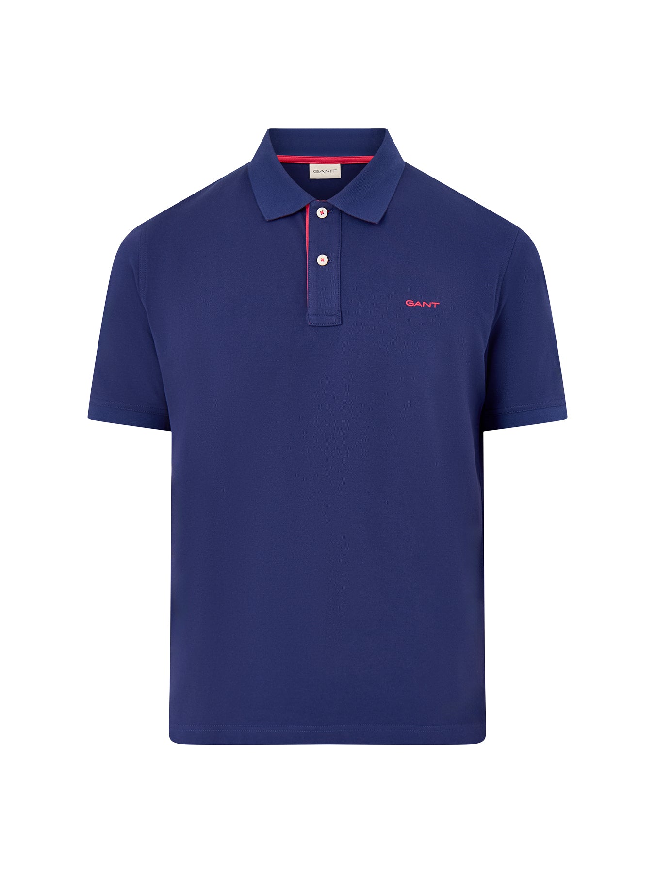 Contrast Pique Polo Blue