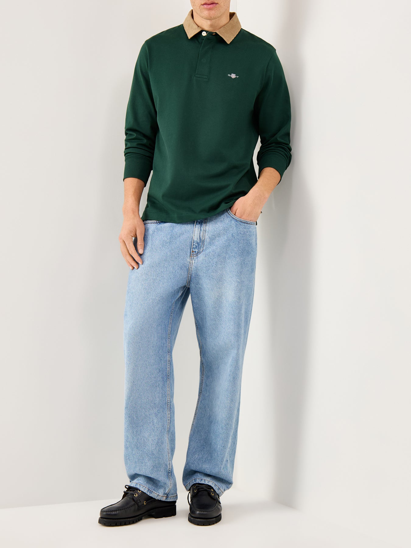 Cord Collar Heavy Rugger Tartan Green