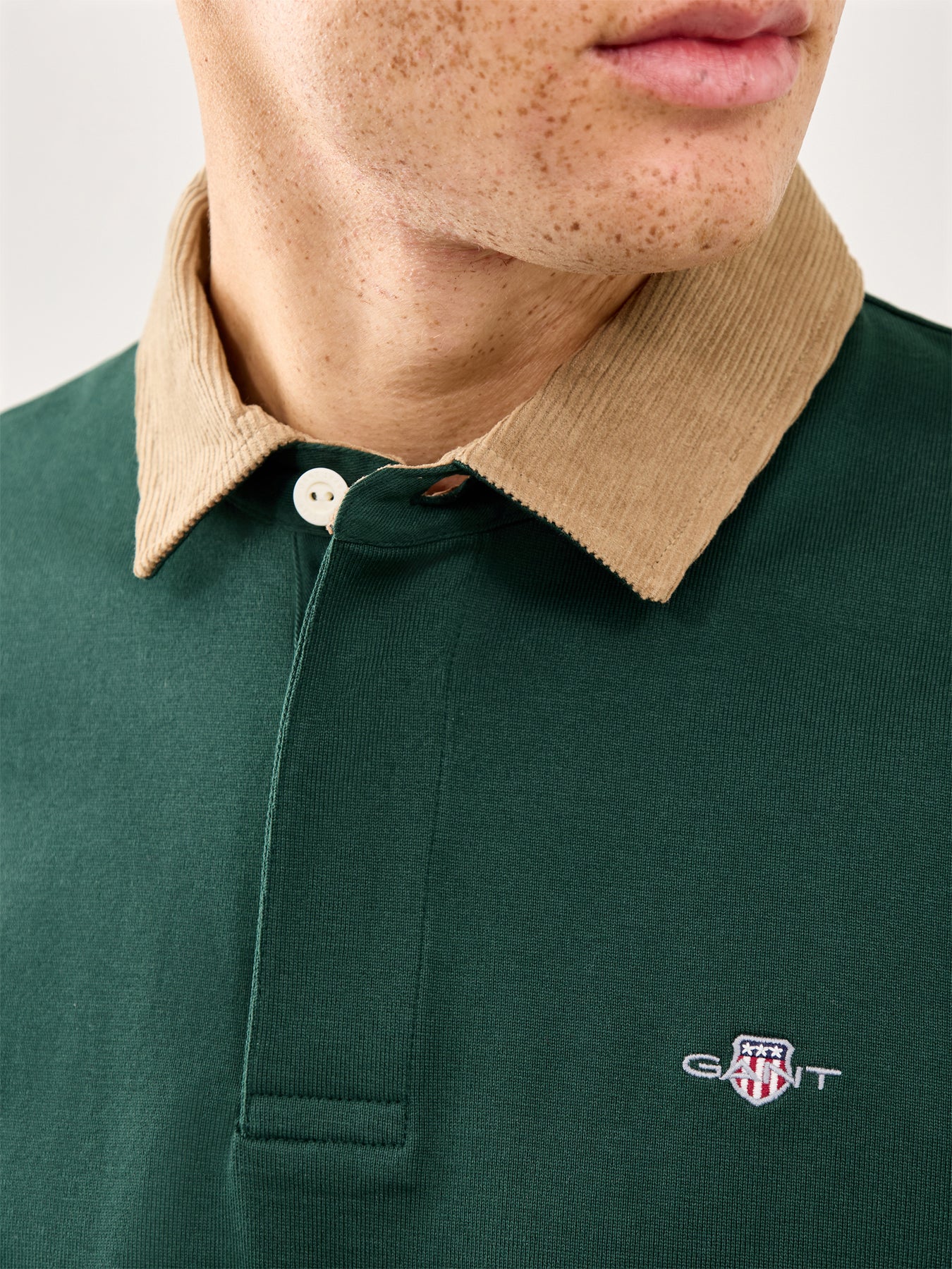 Cord Collar Heavy Rugger Tartan Green