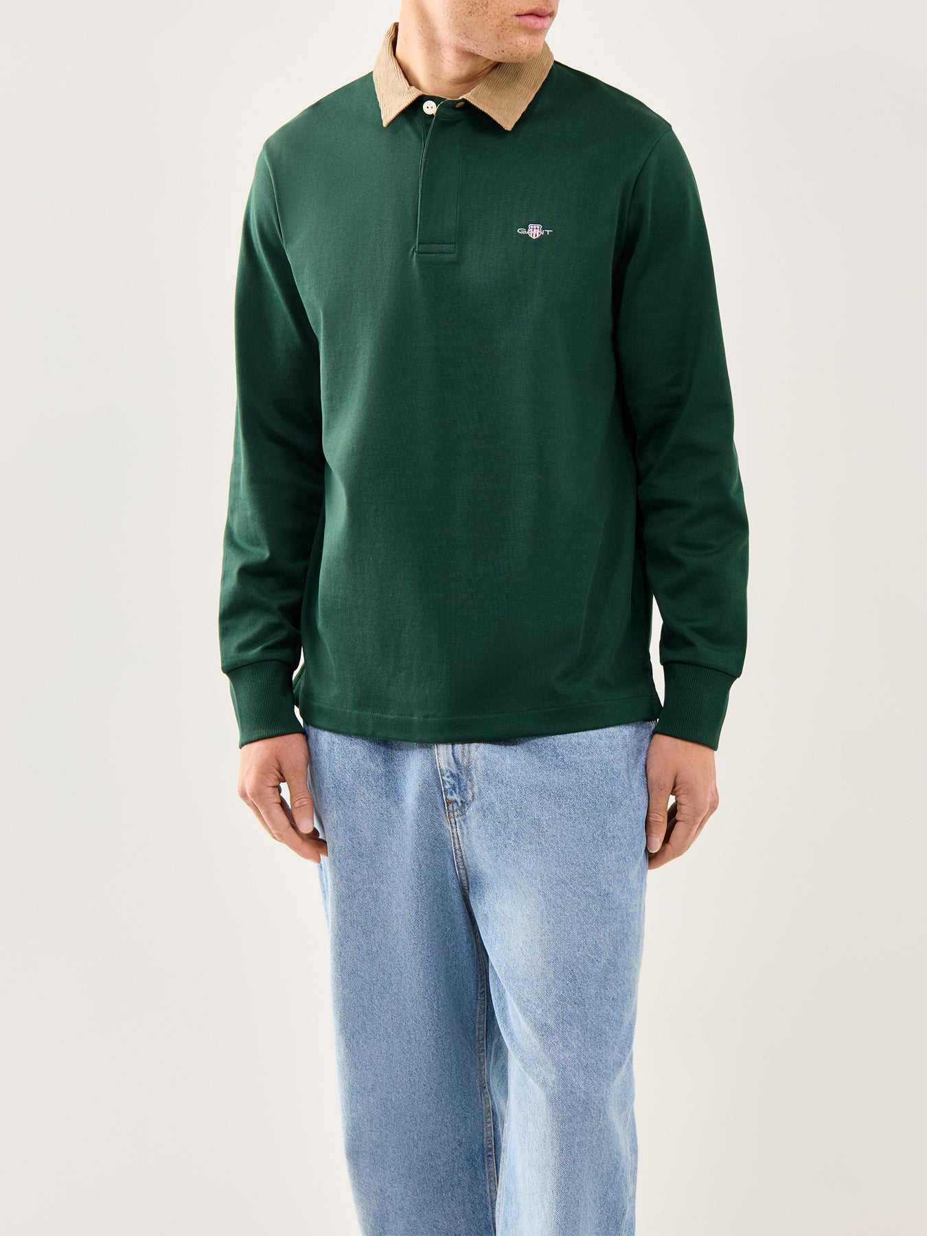 Cord Collar Heavy Rugger Tartan Green