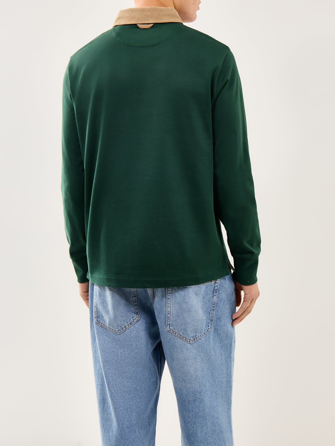 Cord Collar Heavy Rugger Tartan Green