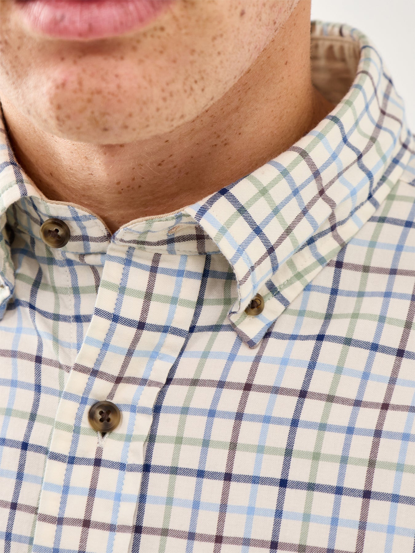 Twill Check Shirt Clear Sky