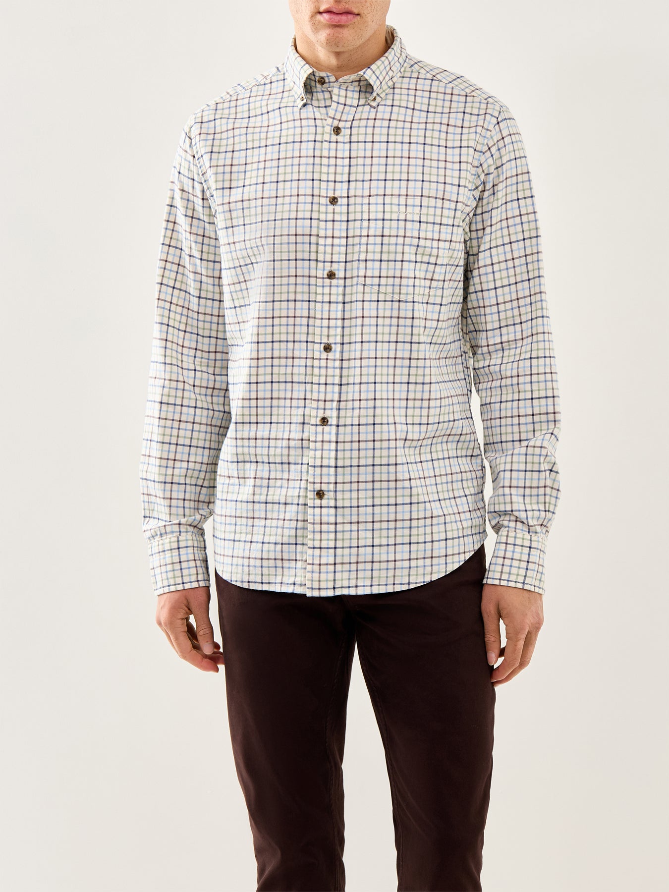 Twill Check Shirt Clear Sky