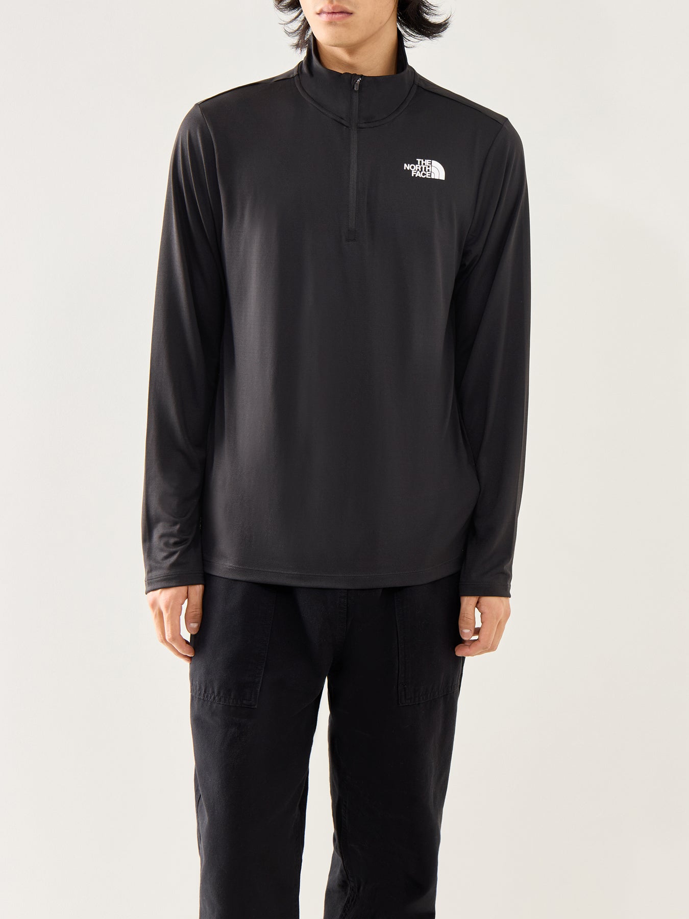24/7 Quarter Zip Tee Black