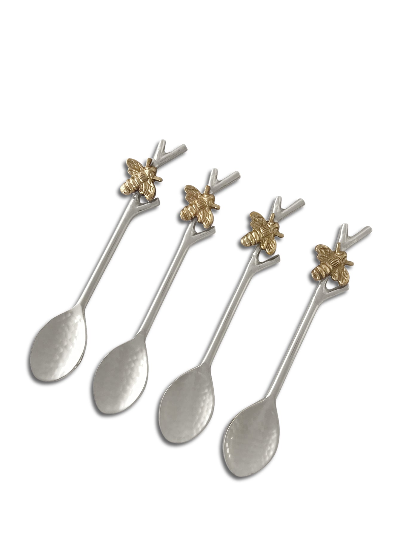 Set of Four Woodland Bee Coffee Spoons