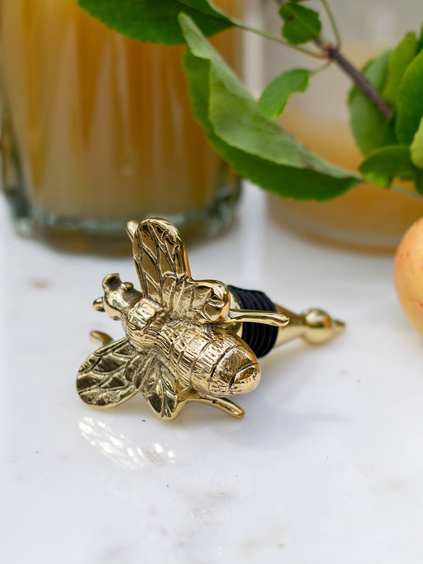 Brass Bee Bottle Stopper