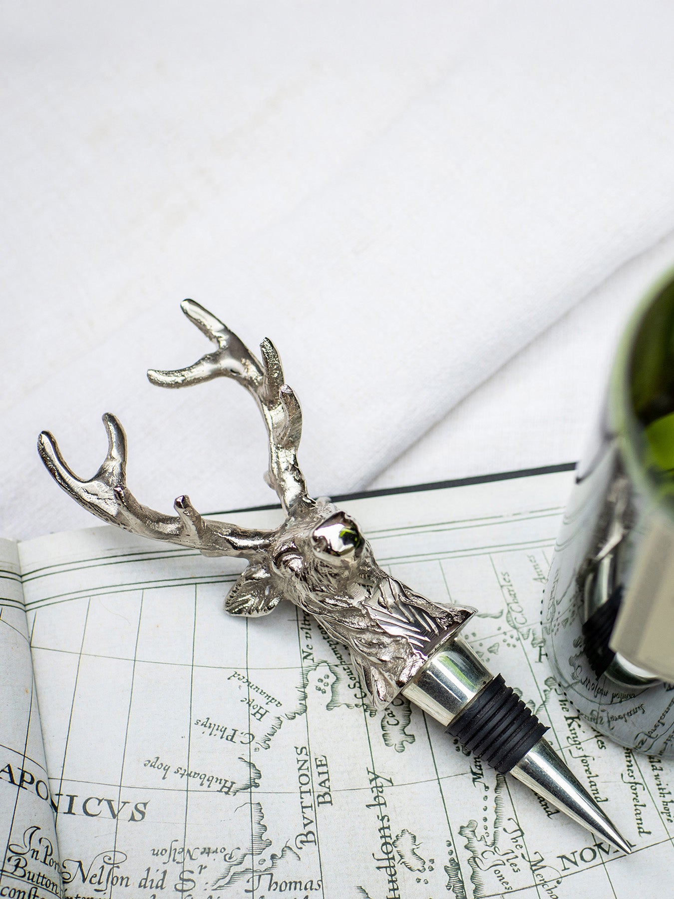Stag Head Wine Bottle Stopper