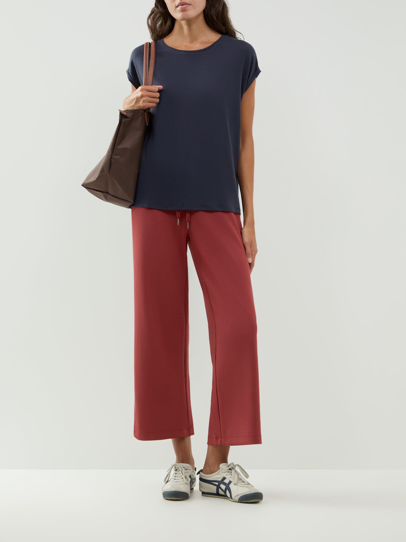 Ava TENCEL Lyocell-Blend T-Shirt Navy