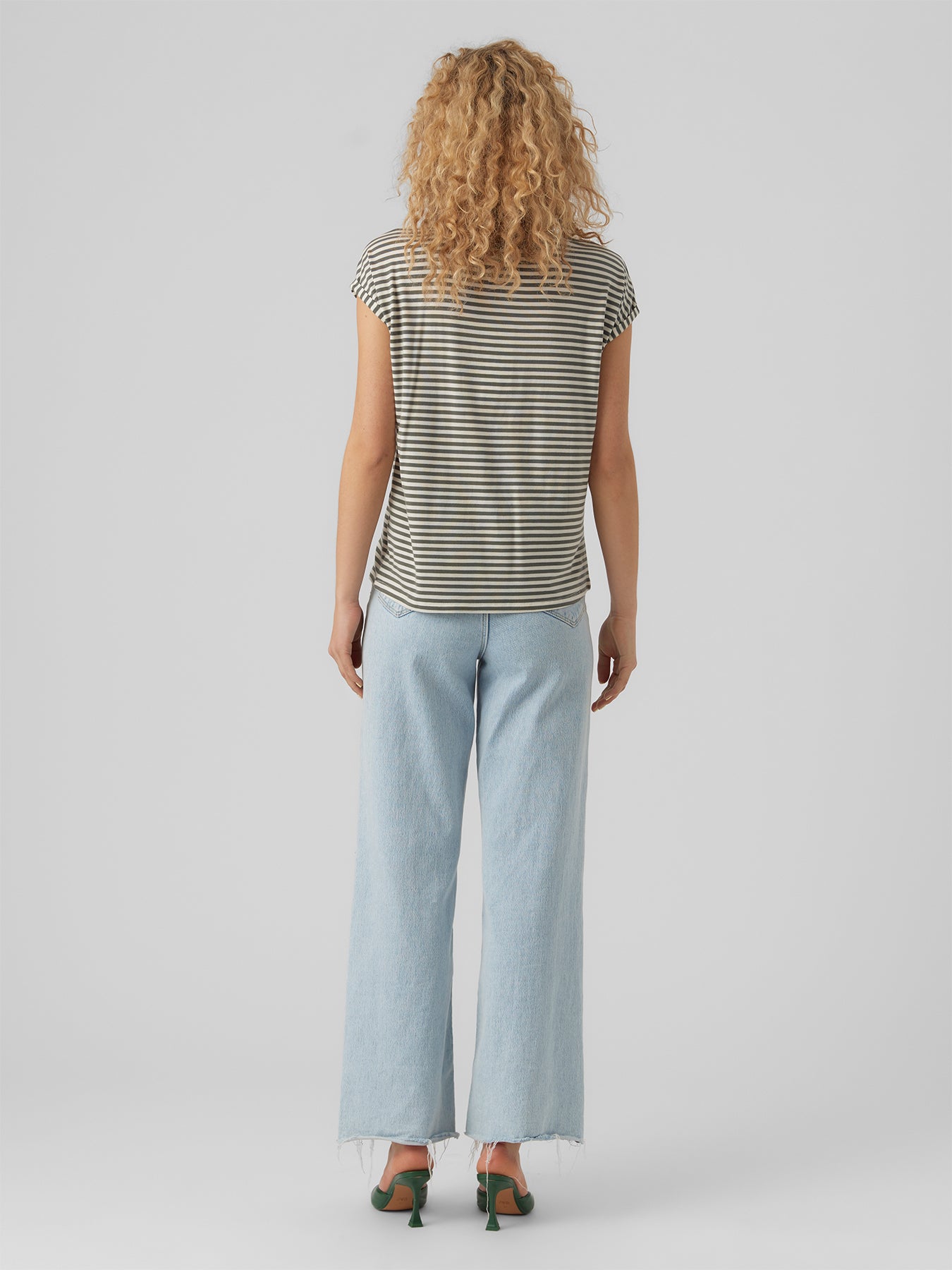 Ava Stripe Top Laurel Wreath Pristine