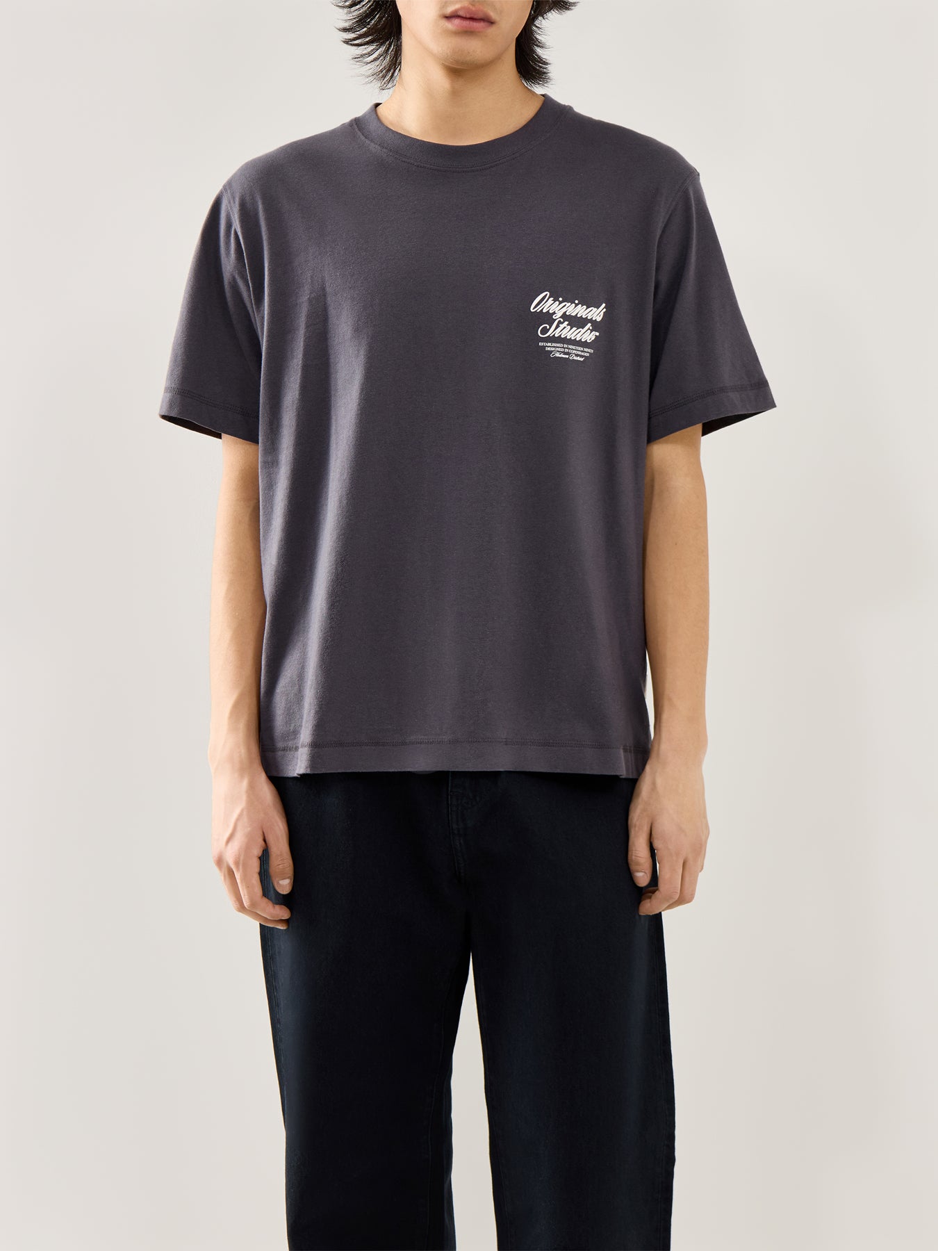 Typo Graphic T-shirt Grey