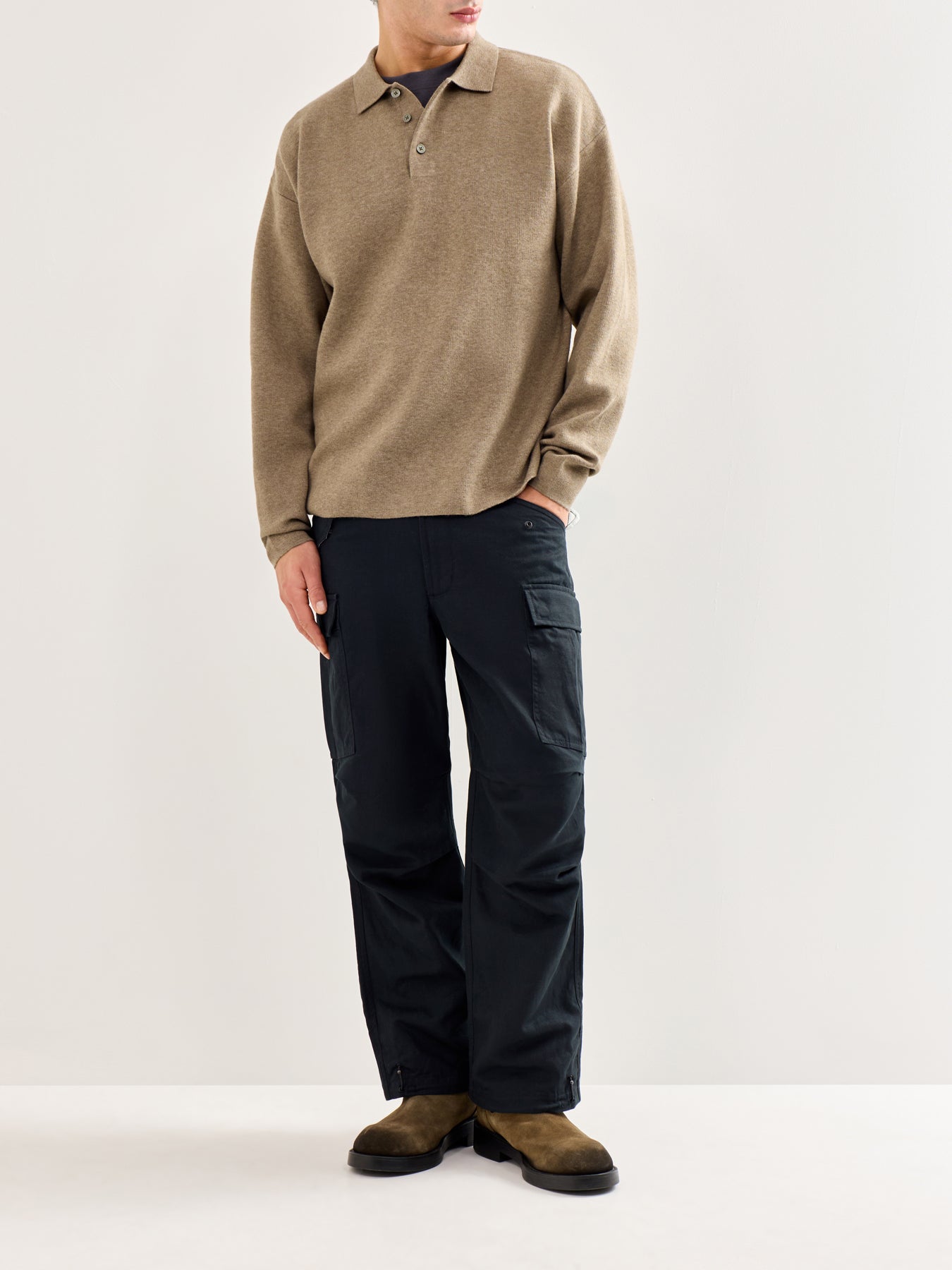 Bradfort Knit Polo Shirt Brown