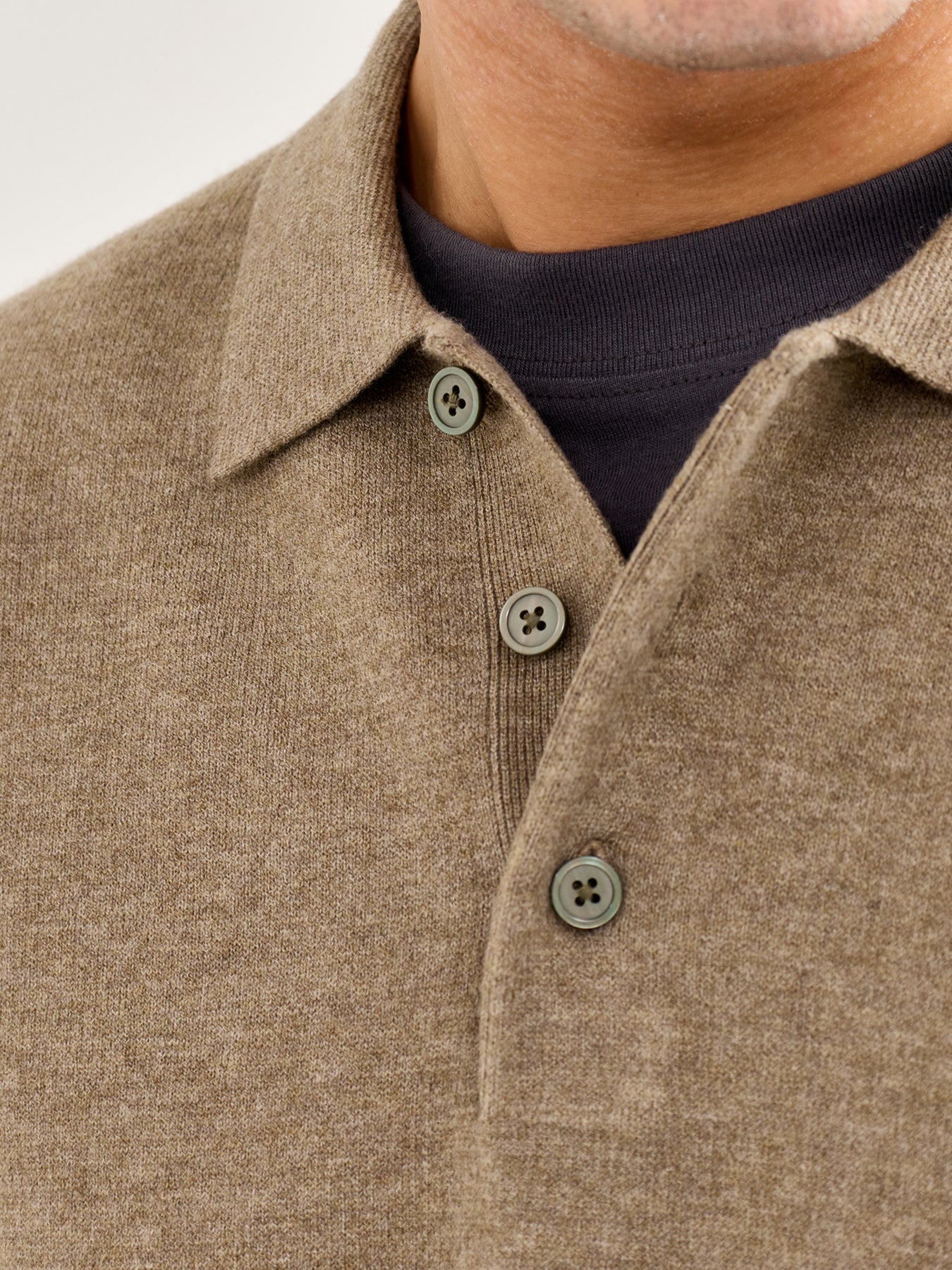 Bradfort Knit Polo Shirt Brown
