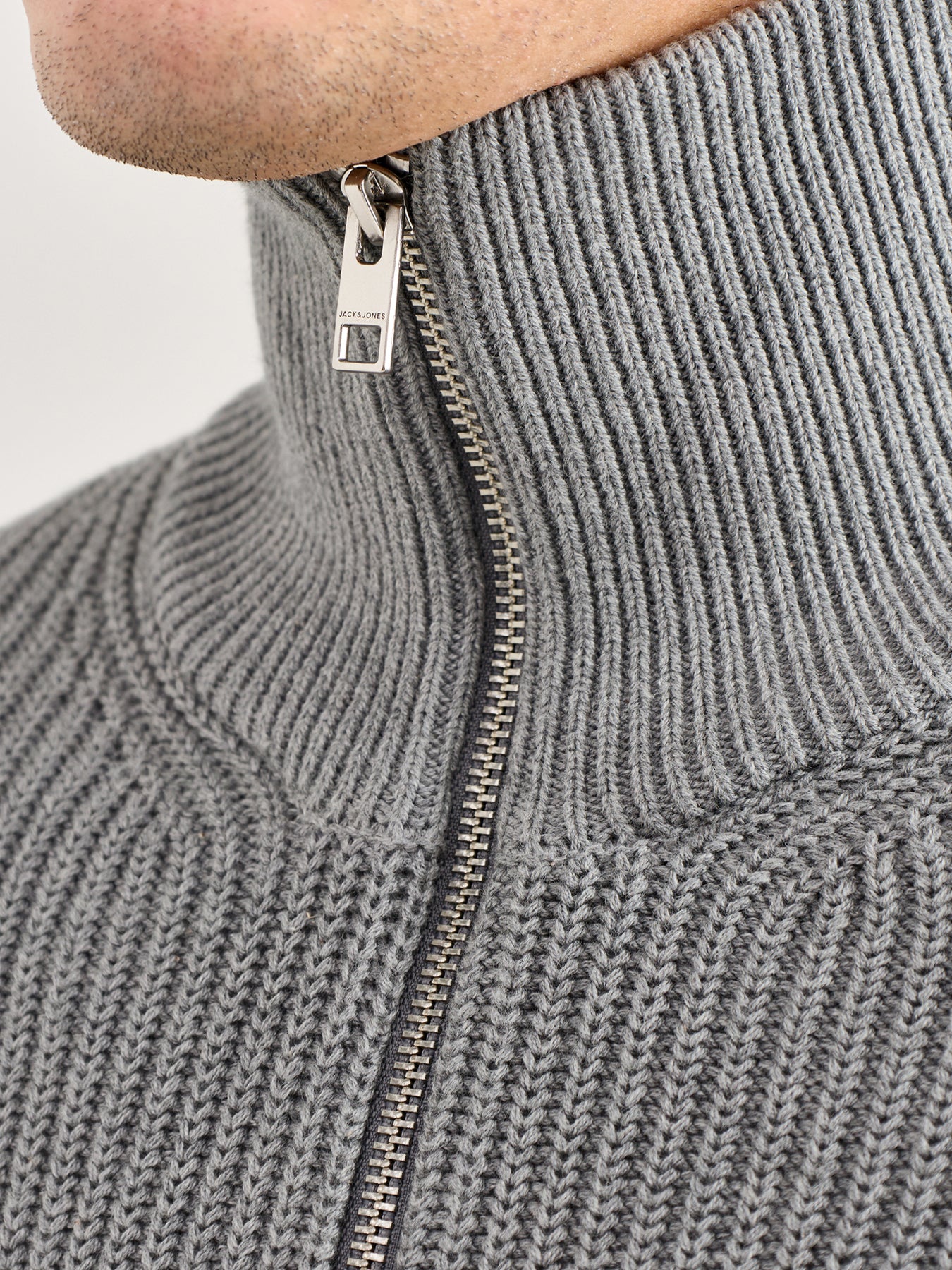 Standfort Knit Button Cardigan Grey