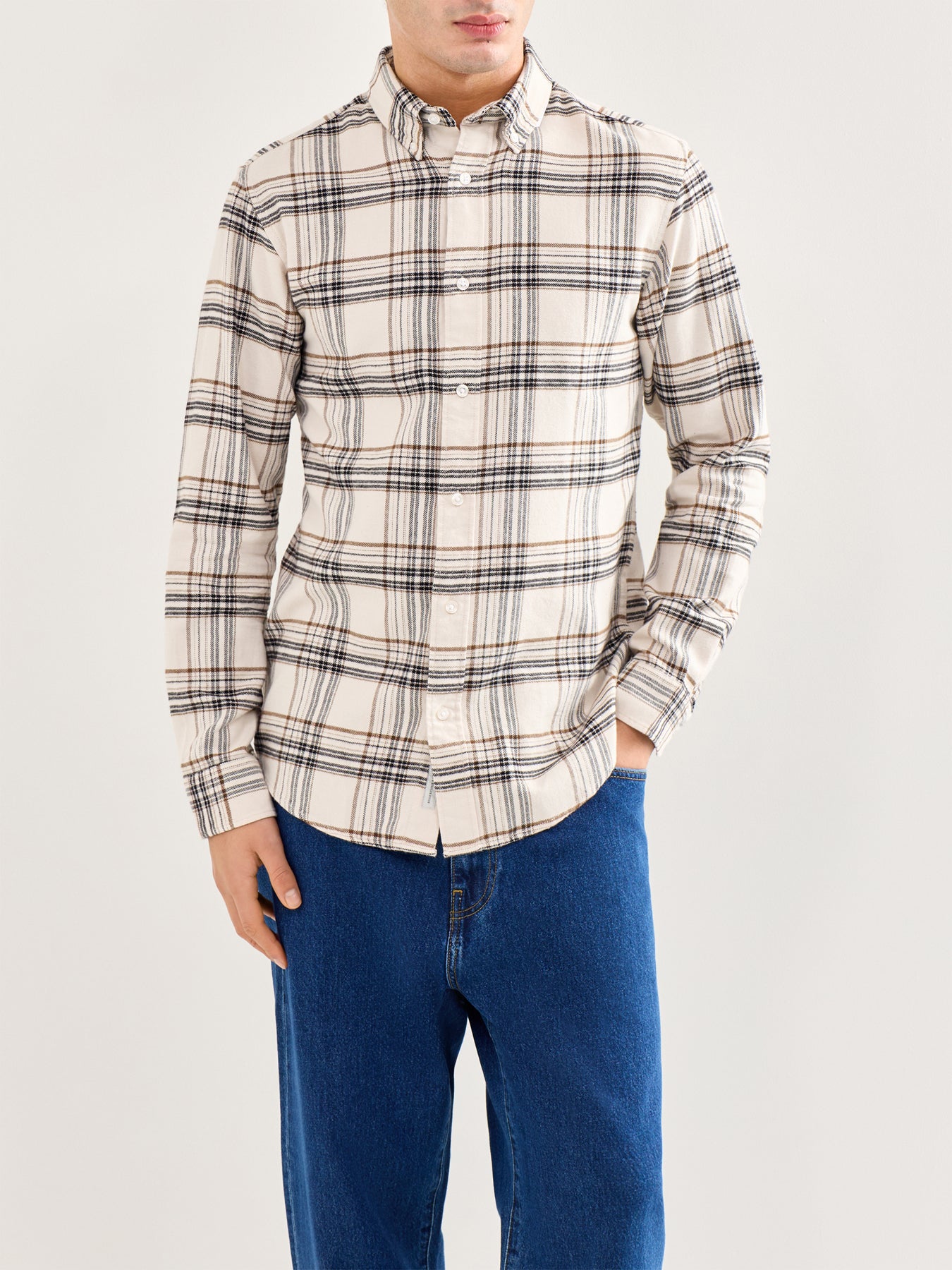 Flannel Long-Sleeve Shirt Check