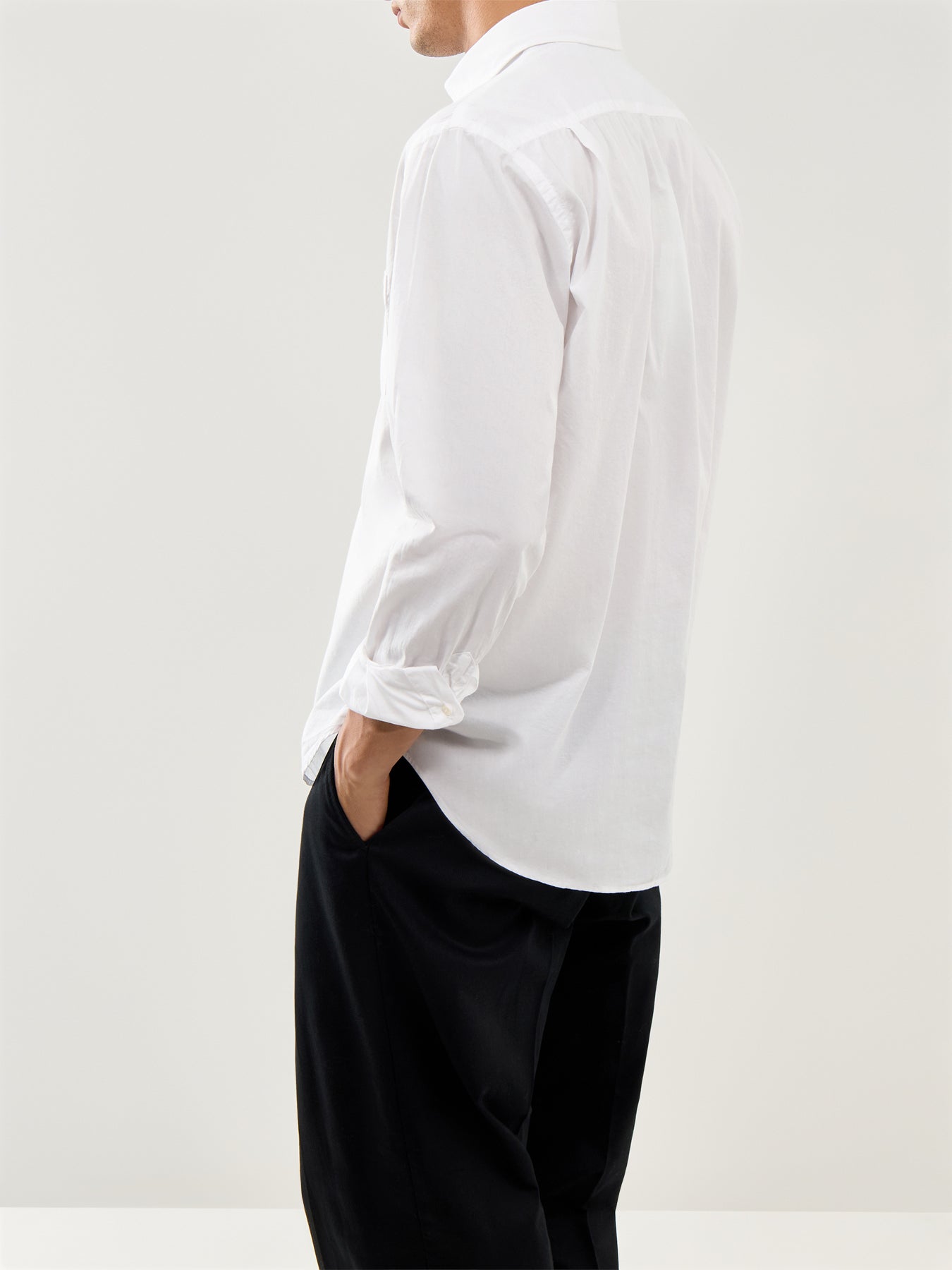 Paul Pat Peach Twill Woven Shirt White