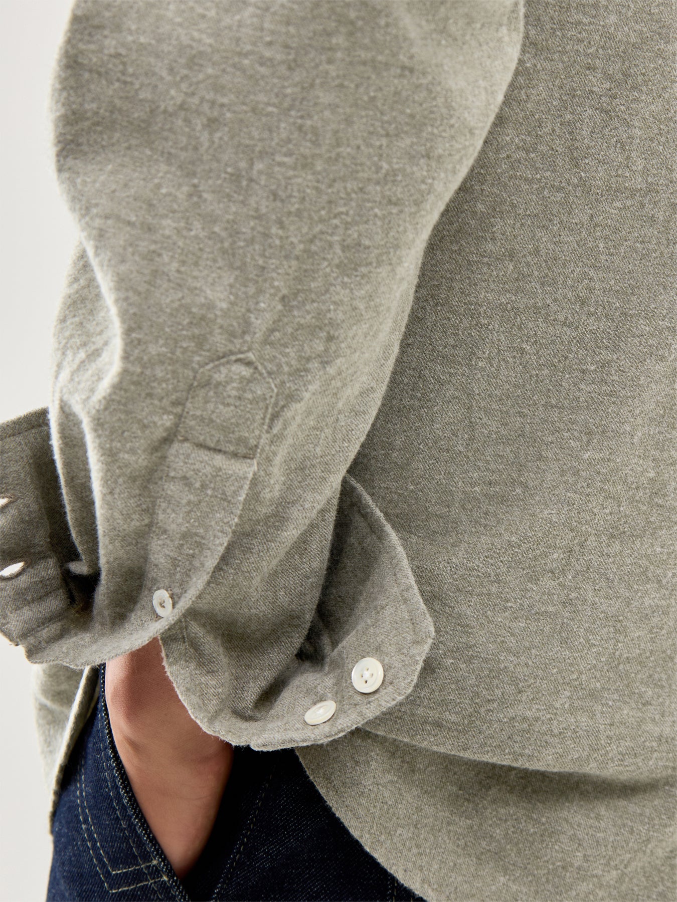 Paul Melange Flannel Woven Shirt Green