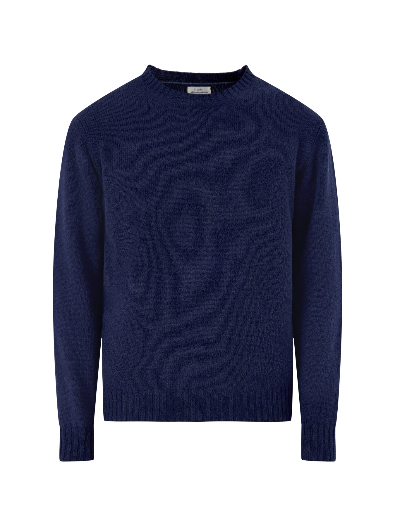 Brushed Shetland Crew Knit Navy