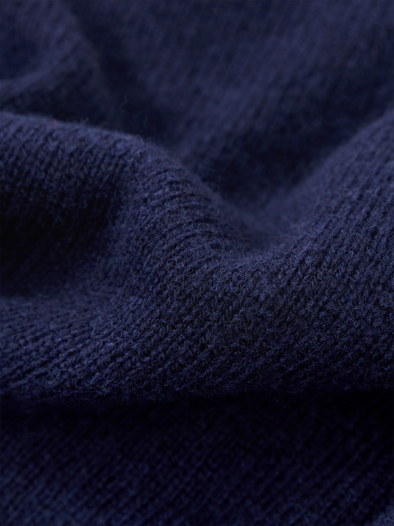 Brushed Shetland Crew Knit Navy