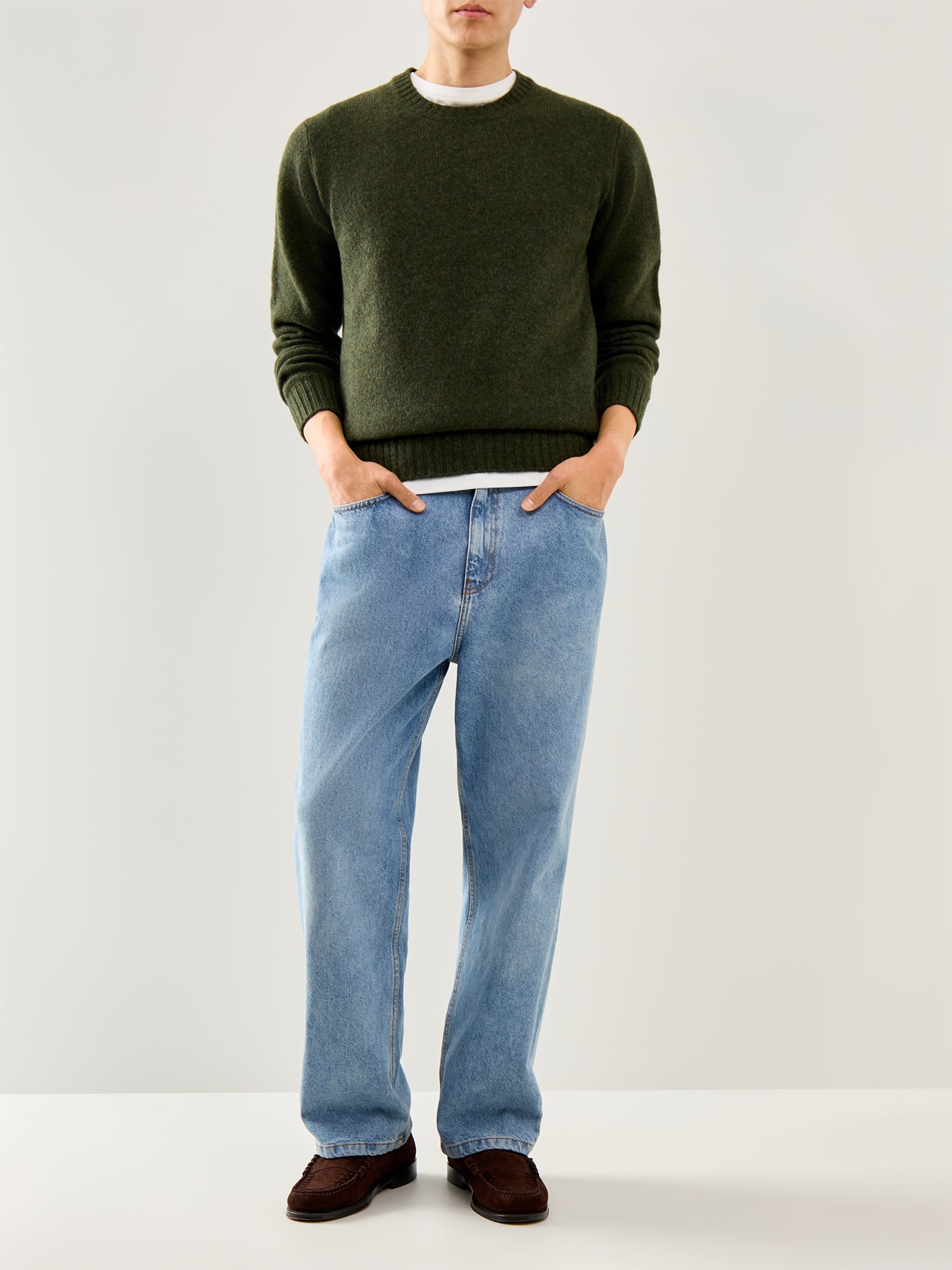 Brushed Shetland Crew Knit