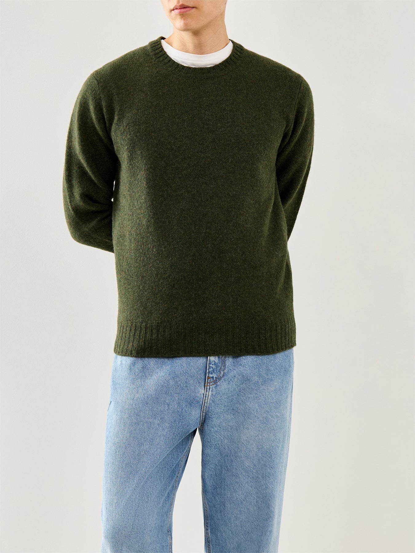 Brushed Shetland Crew Knit