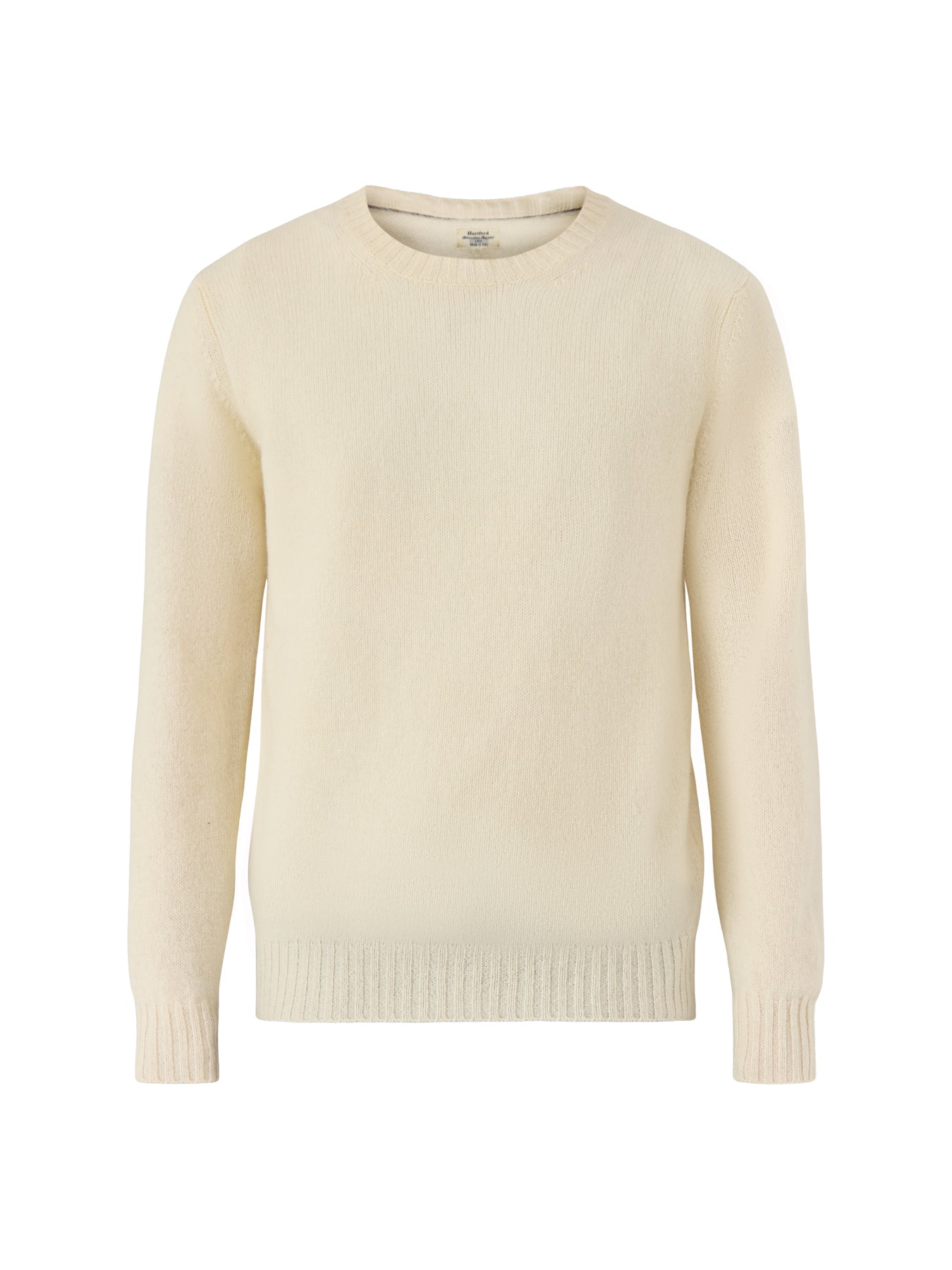 Brushed Shetland Crew Knit Ecru