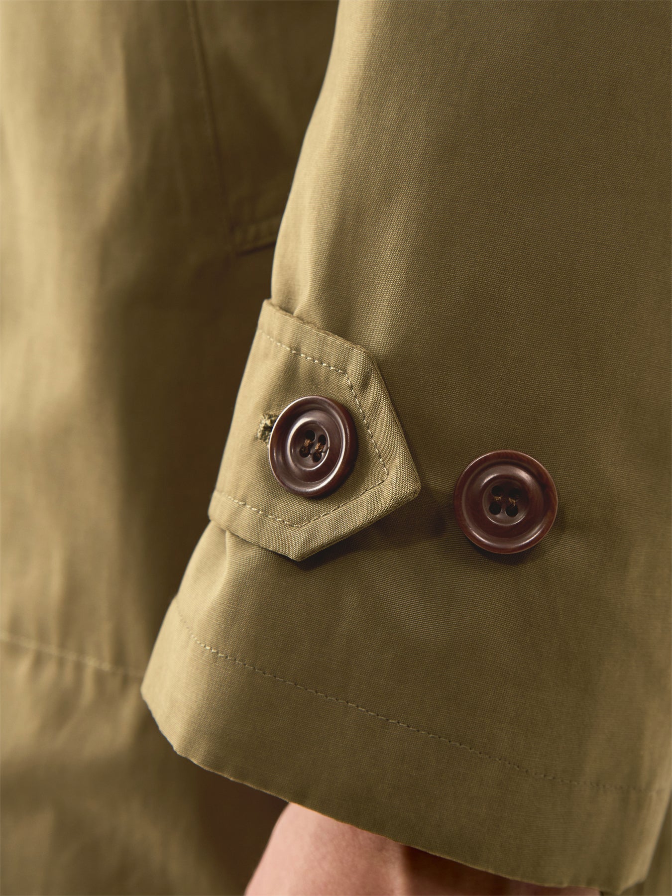 Carl Gabardine Coat Green