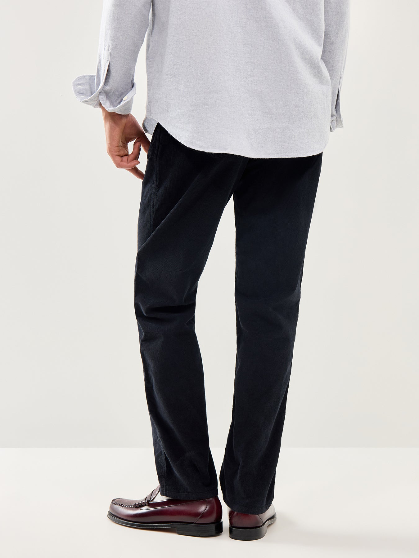 Terrence 14 Wales Garment Dyed Trouser Charcoal