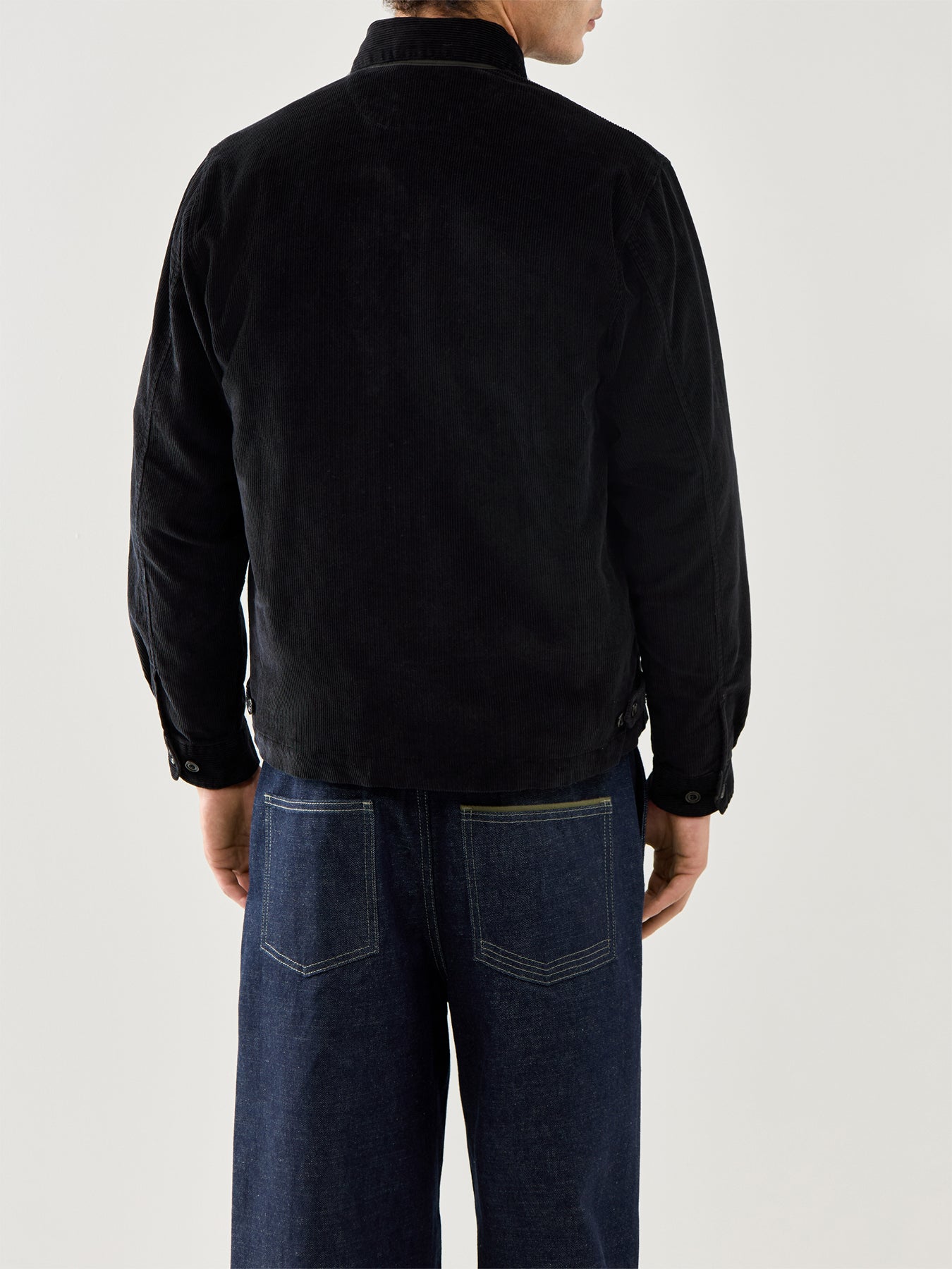 Dave 11 Wales Cord Men Woven Jacket Black