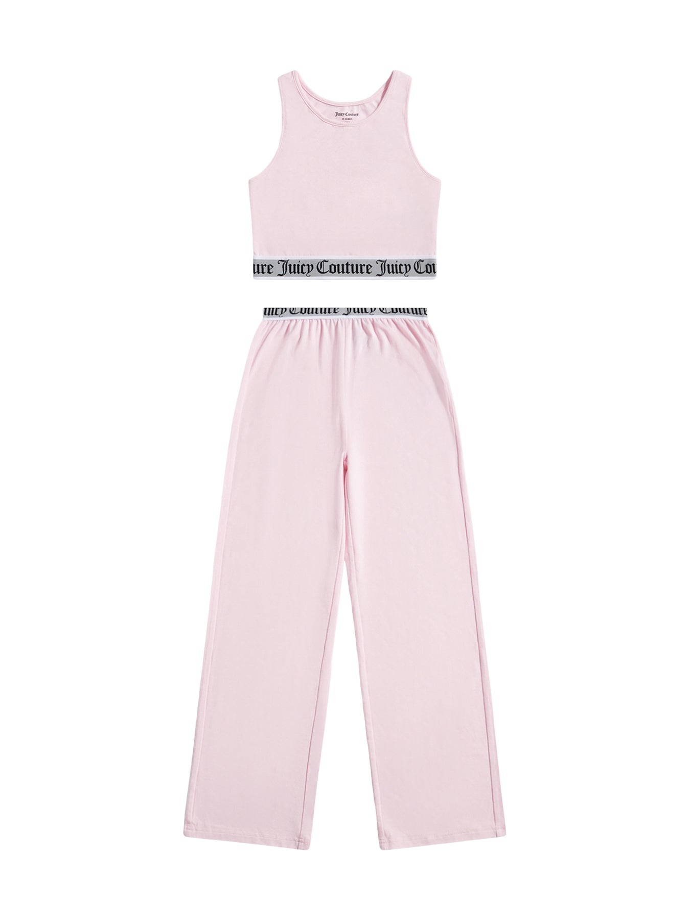 Juicy Elastic Lounge SS Crop Vest and Wide Leg