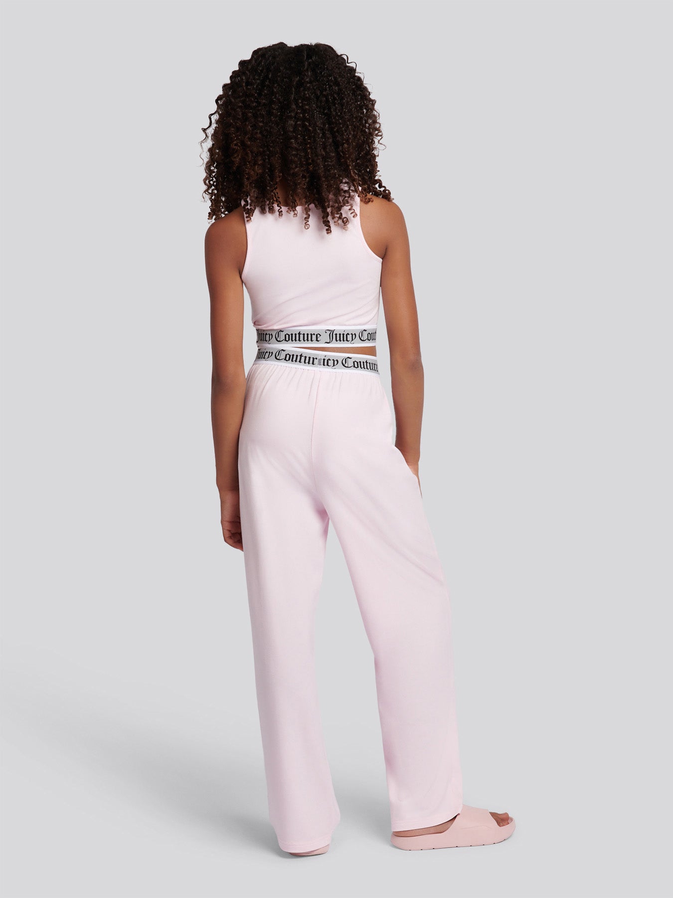 Juicy Elastic Lounge SS Crop Vest and Wide Leg