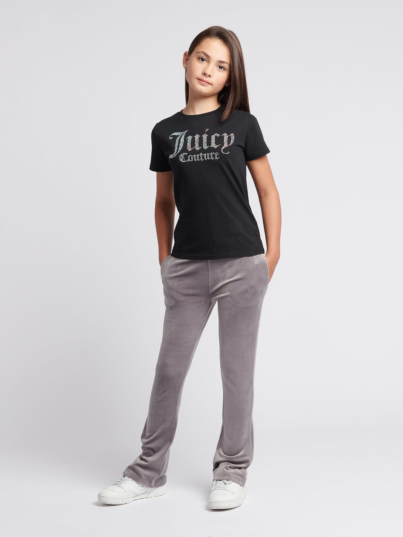 Diamante Fitted Tee Black