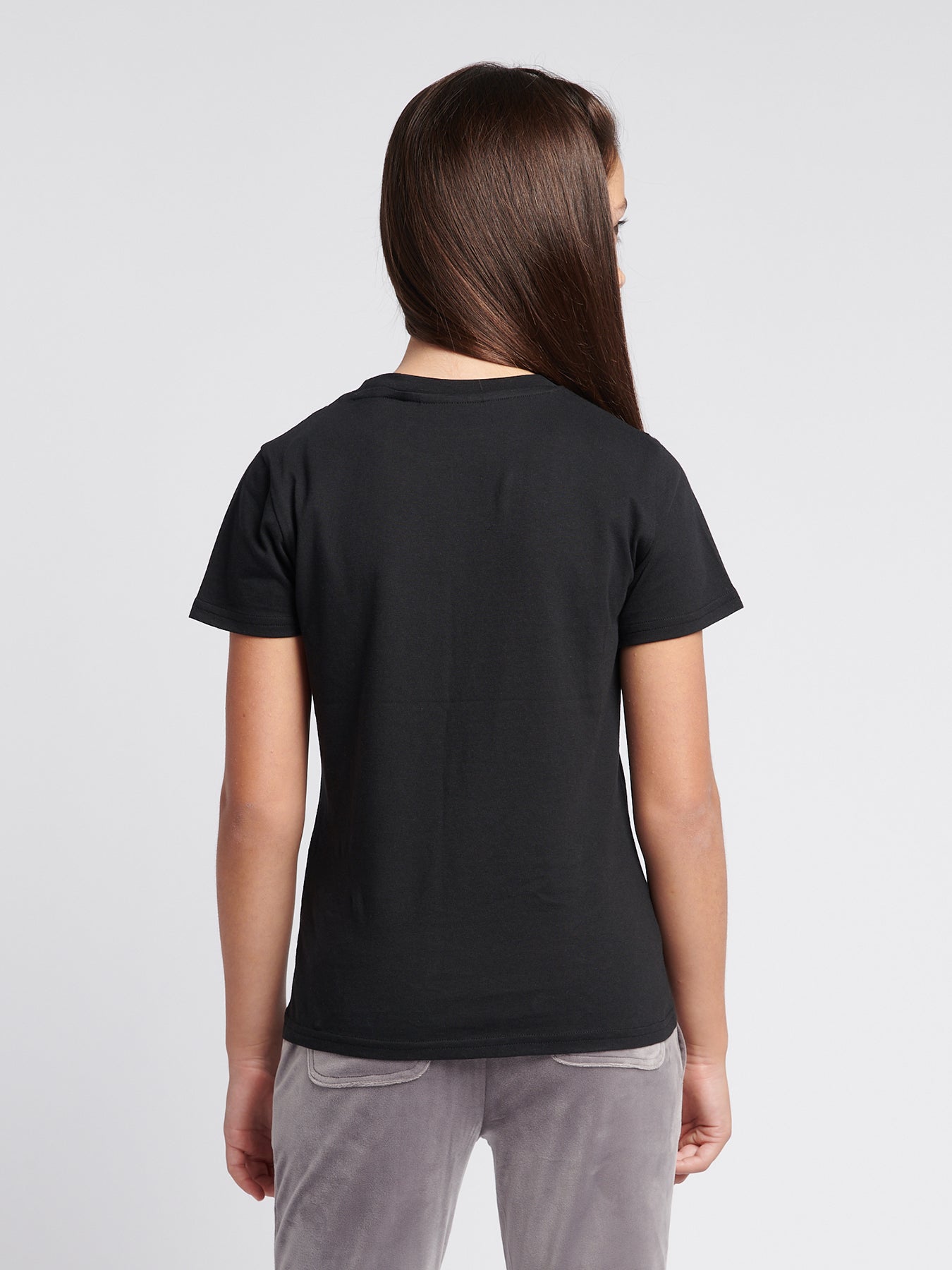 Diamante Fitted Tee Black