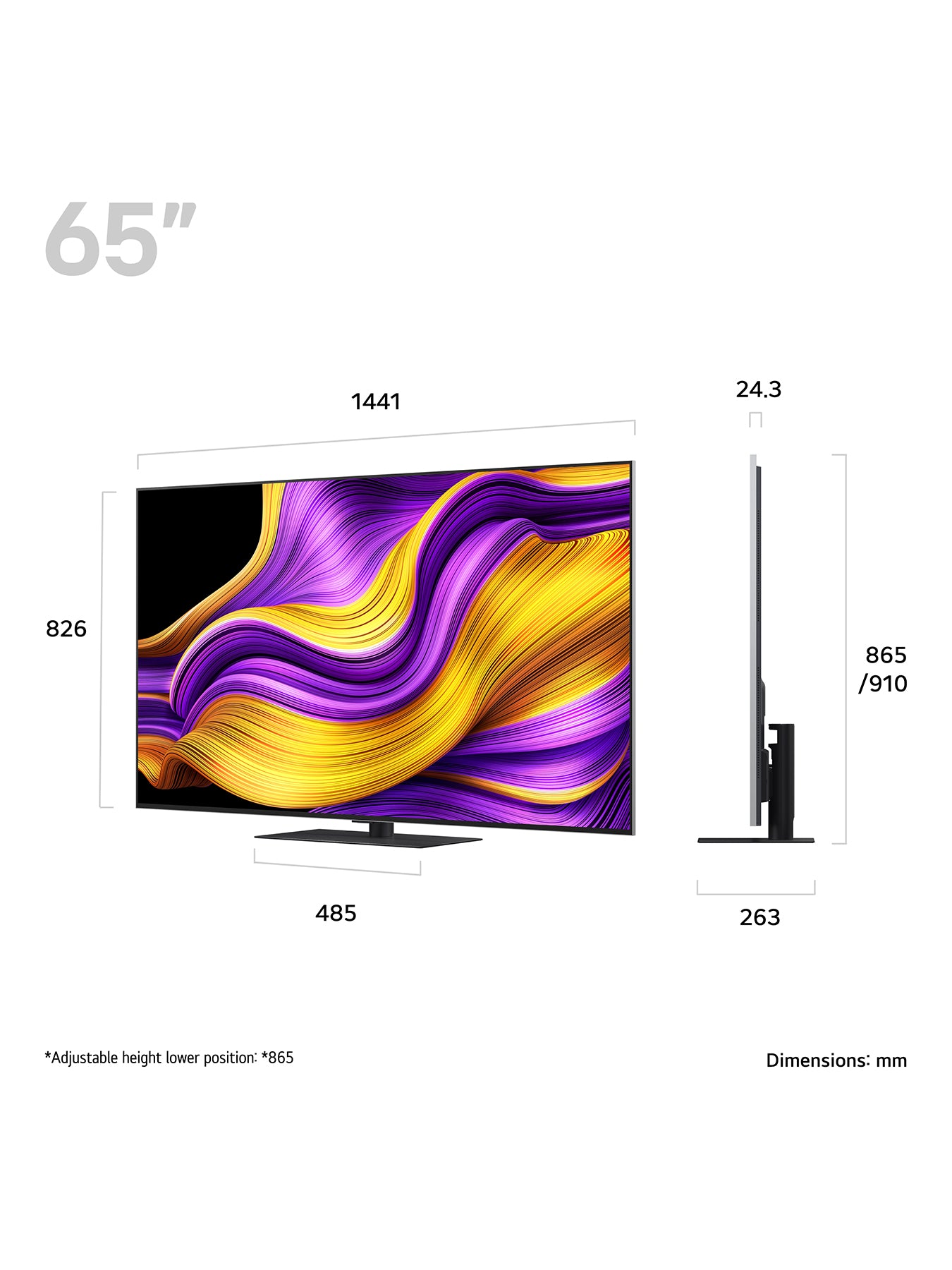 OLED65G56 65 Inch OLED Evo AI 4k HDR Ultra Smart TV with Dolby Atmos 2025