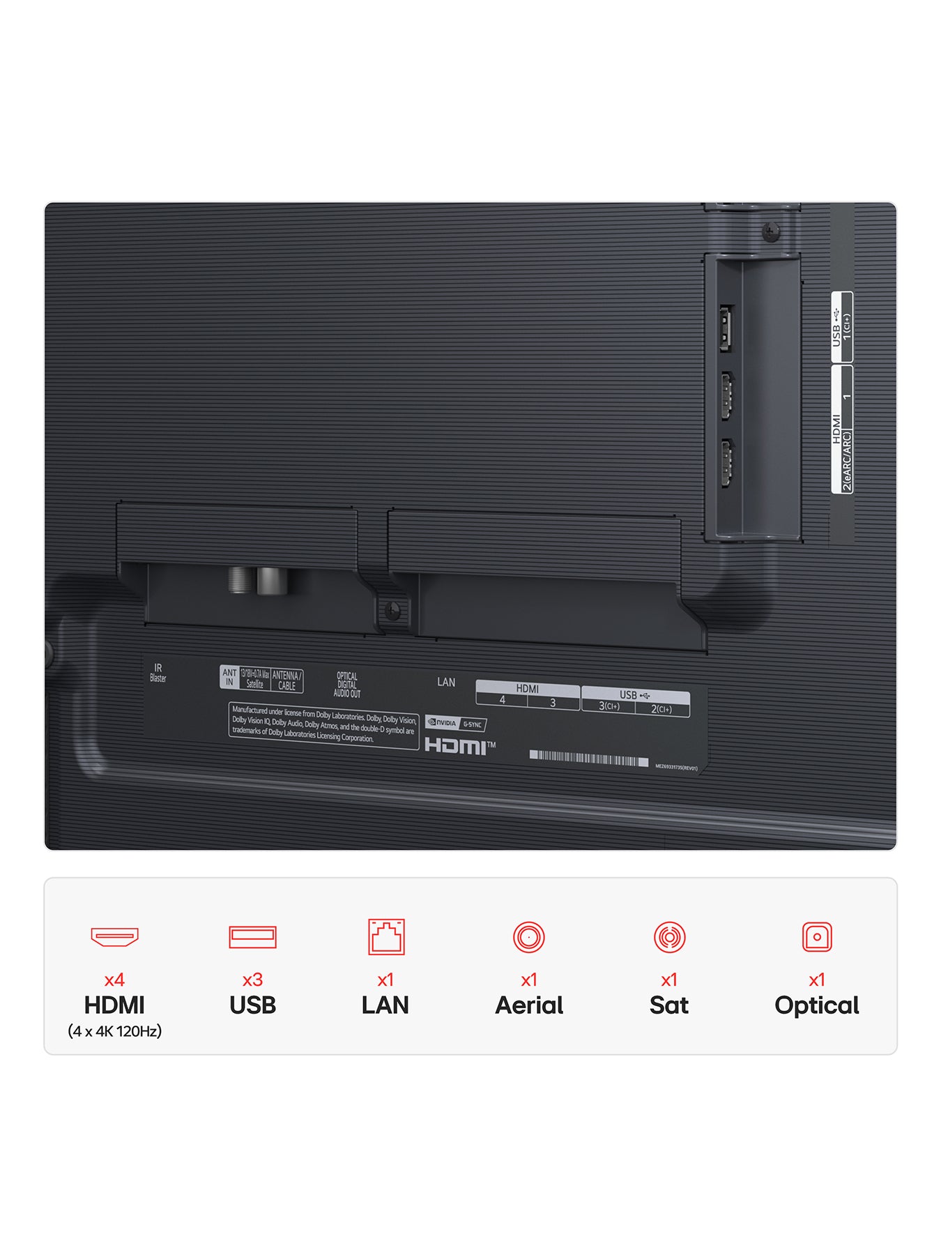 OLED65G54LW 65 Inch OLED Evo AI 4k HDR Ultra Smart TV with Dolby Atmos Wall Mount Version 2025