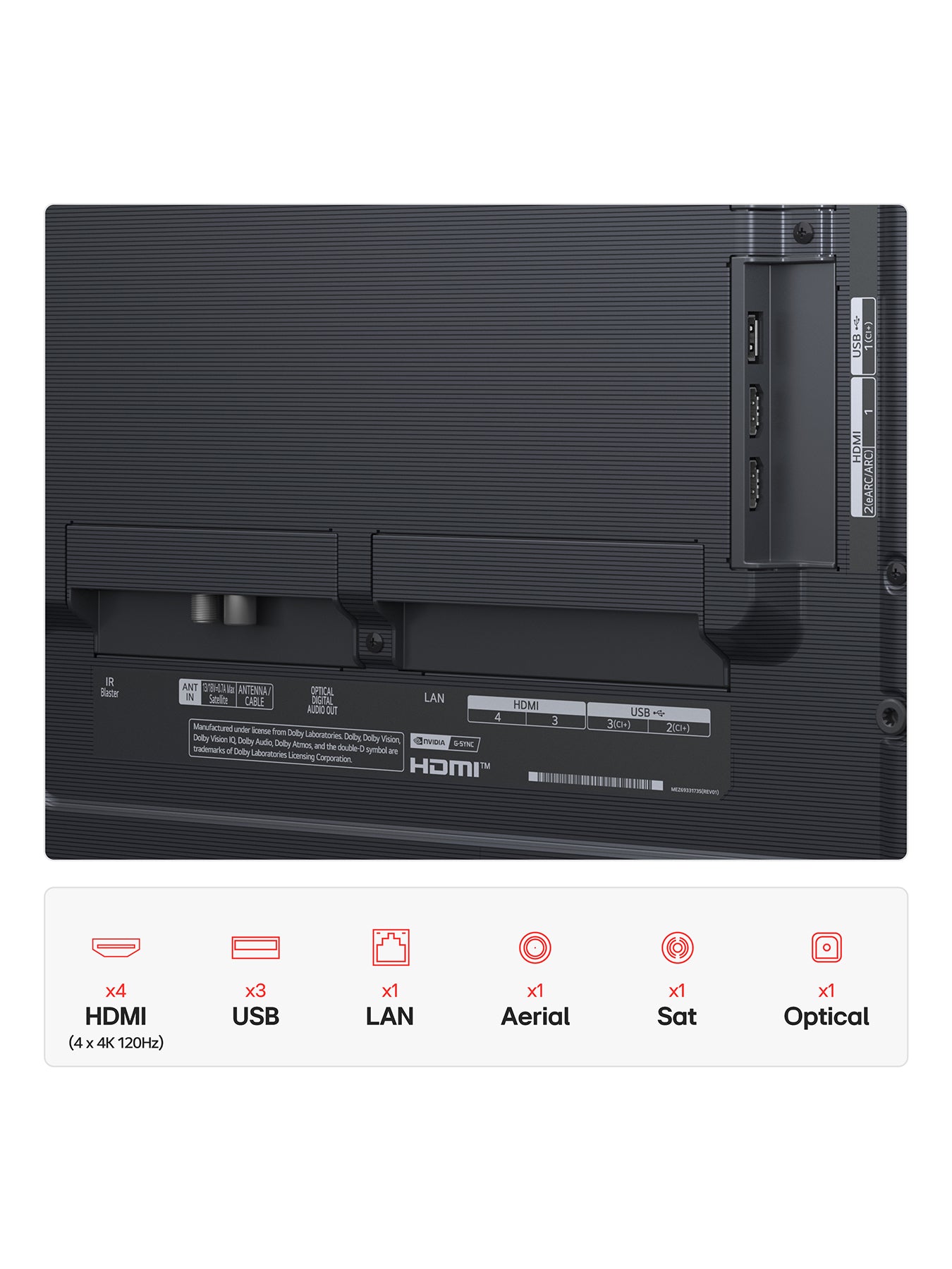 OLED55G54LW 55 Inch OLED Evo AI 4k HDR Ultra Smart TV with Dolby Atmos Wall Mount Version 2025