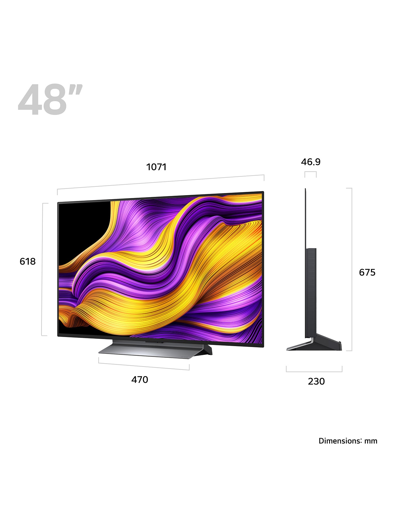 OLED48G56 48 Inch OLED Evo AI 4k HDR Ultra Smart TV with Dolby Atmos 2025