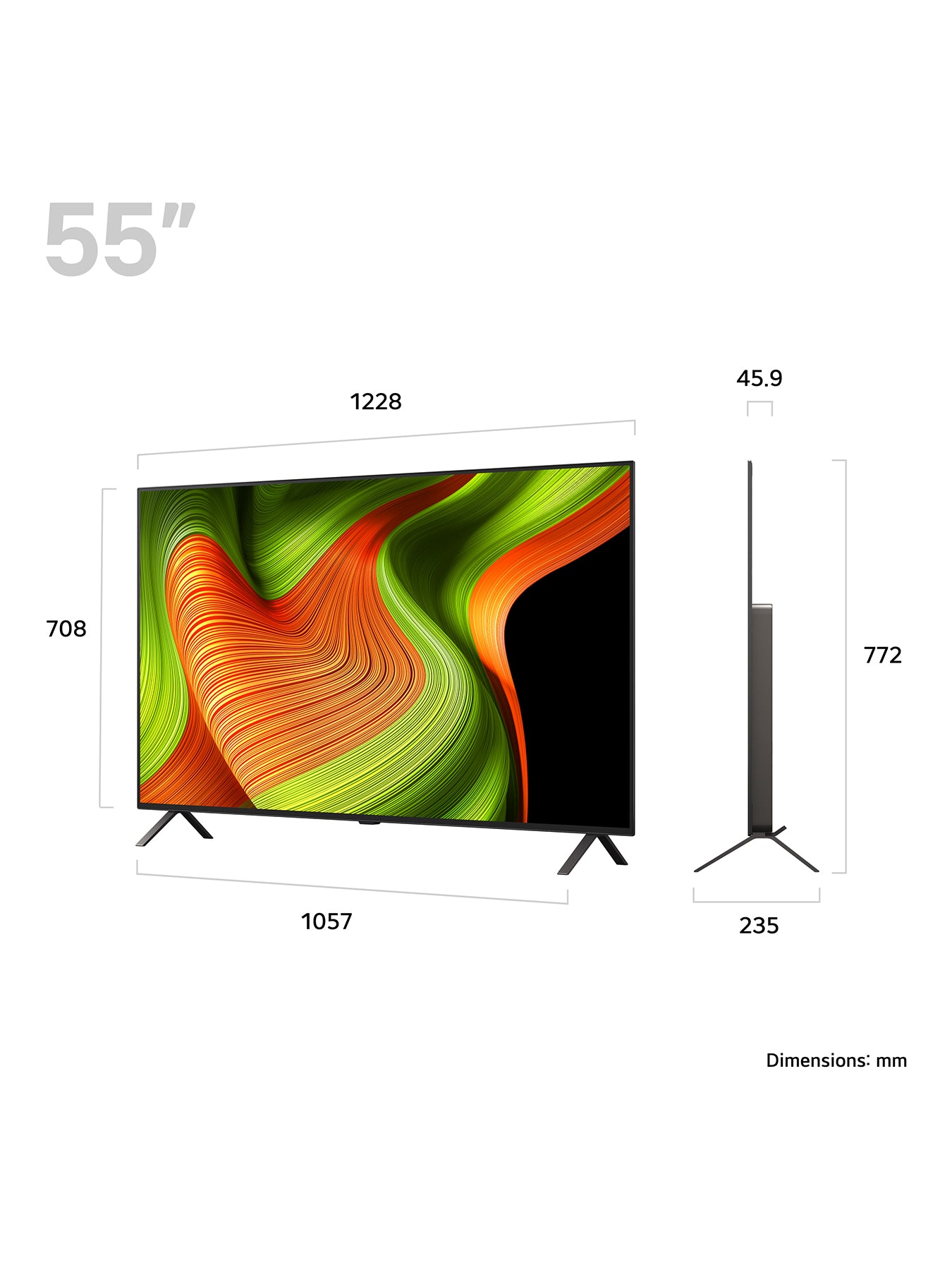 OLED55B56LA 55 Inch OLED AI 4K Smart TV (2025)