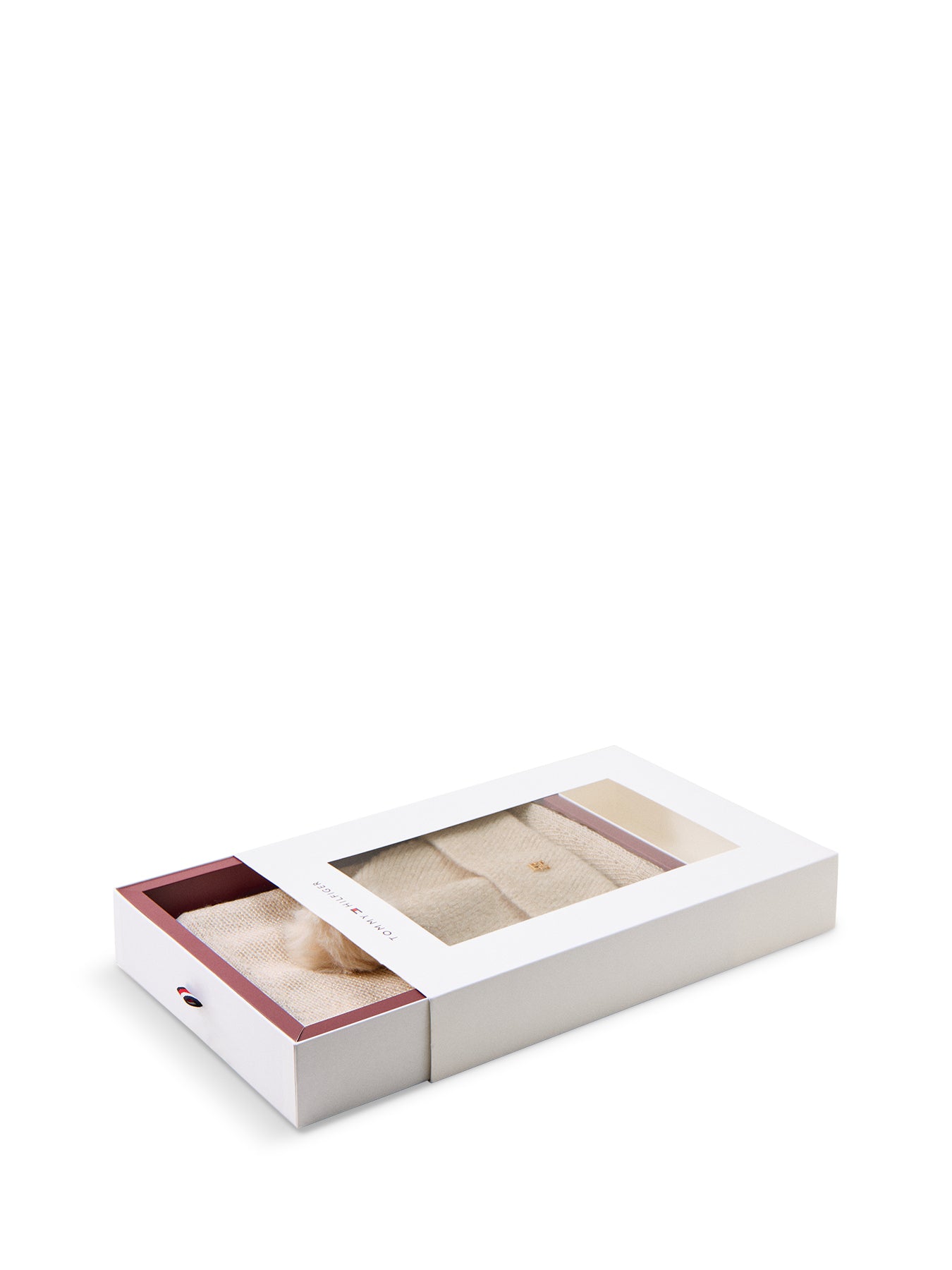 Pom Pom Lurex Beanie and Scarf Gift Set Cream