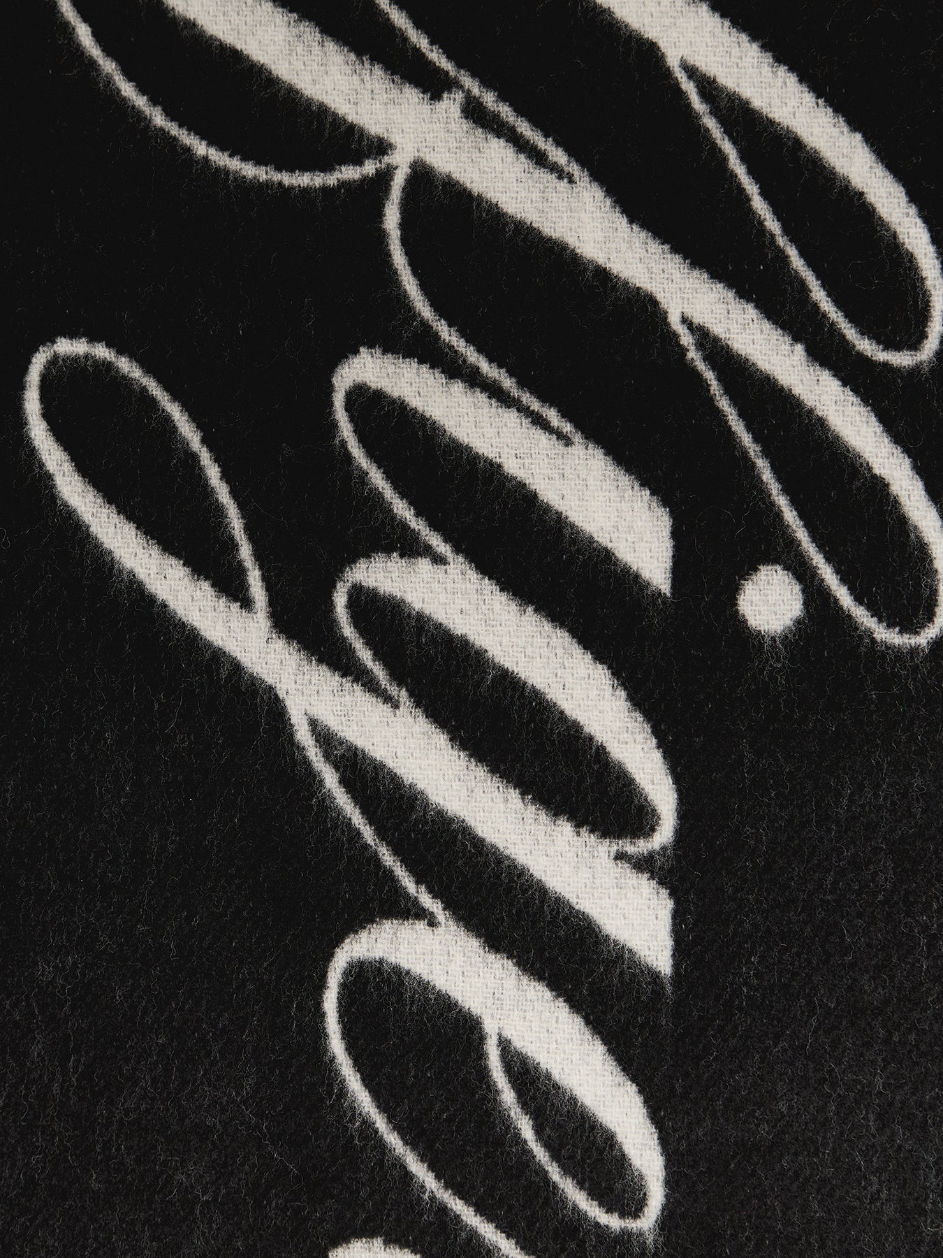 Script Logo Soft Knit Scarf Black